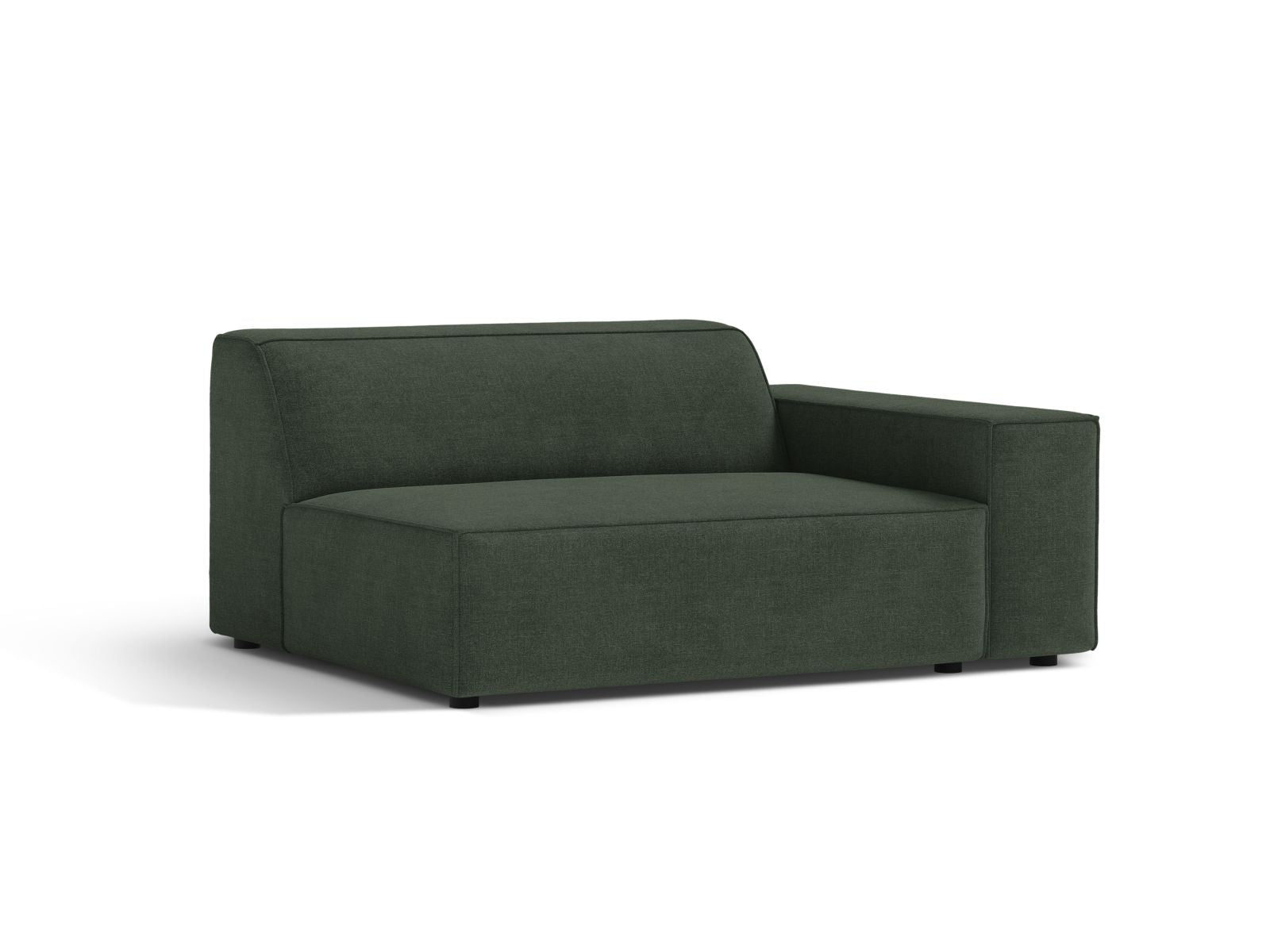 Elegantes 1-Sitzer Modul Rechts Jodie in Moss Green-Liberty, ideal für stilvolle Wohnräume. Teil der modularen Sofaserie von Micadoni.