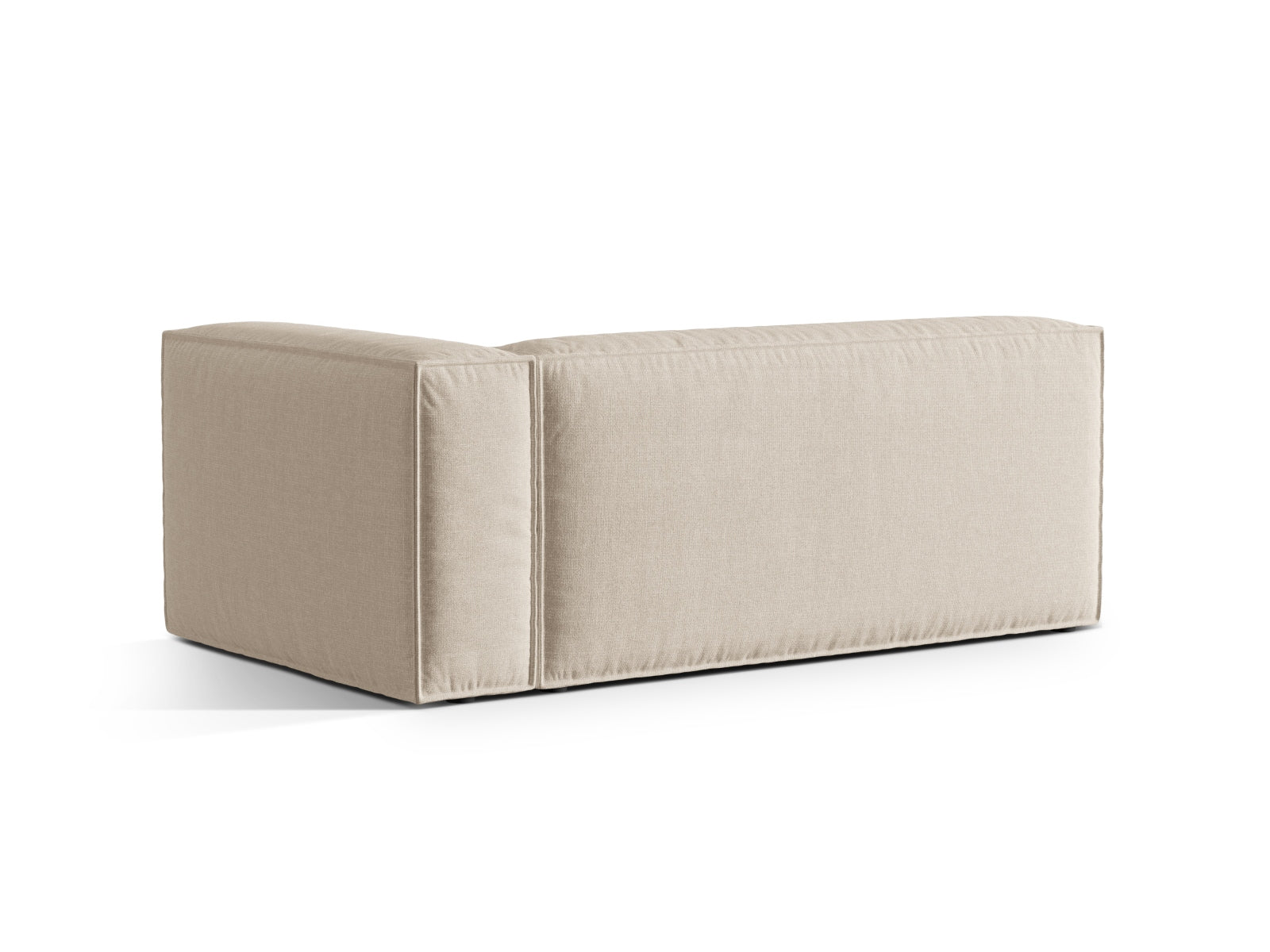 Beige 3-Sitzer Sofa Nuria von Micadoni, rechtsseitig, stilvolles und modernes Design, ideal für gemütliche Wohnbereiche.