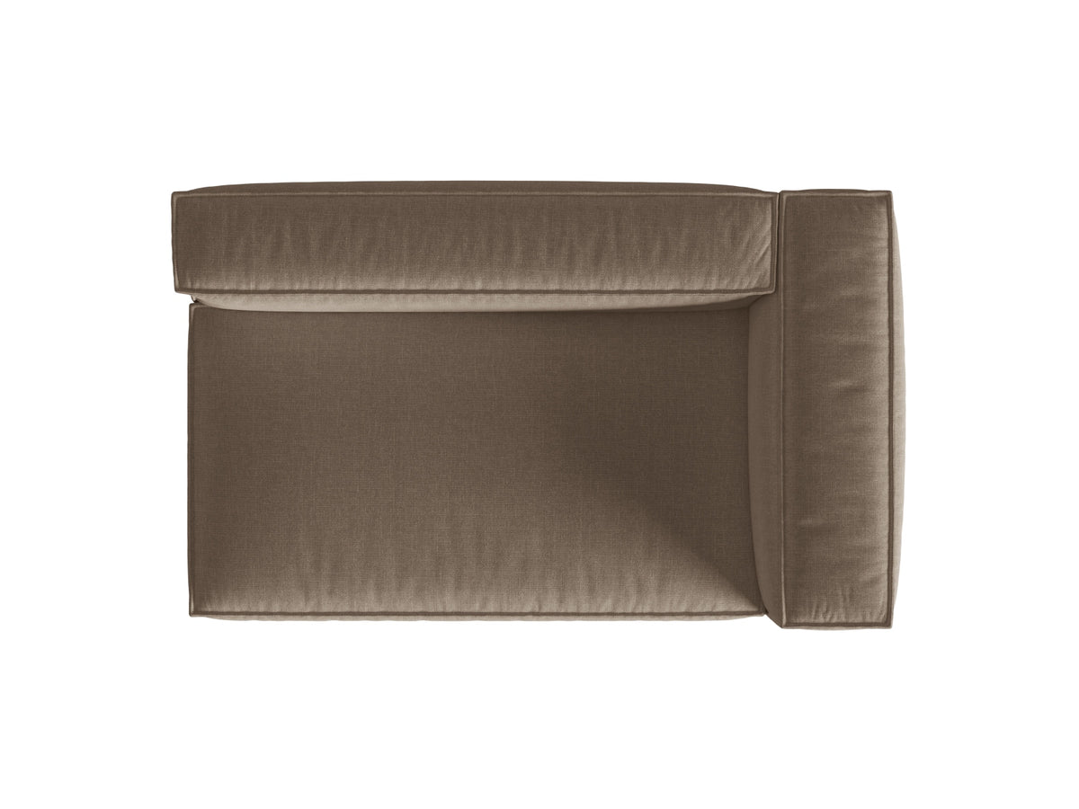 3-Sitzer Modular Sofa rechts Nuria in Cappuccino-Liberty präsentiert im Onlineshop von KAQTU Design AG. 3er Sofa ist von Micadoni