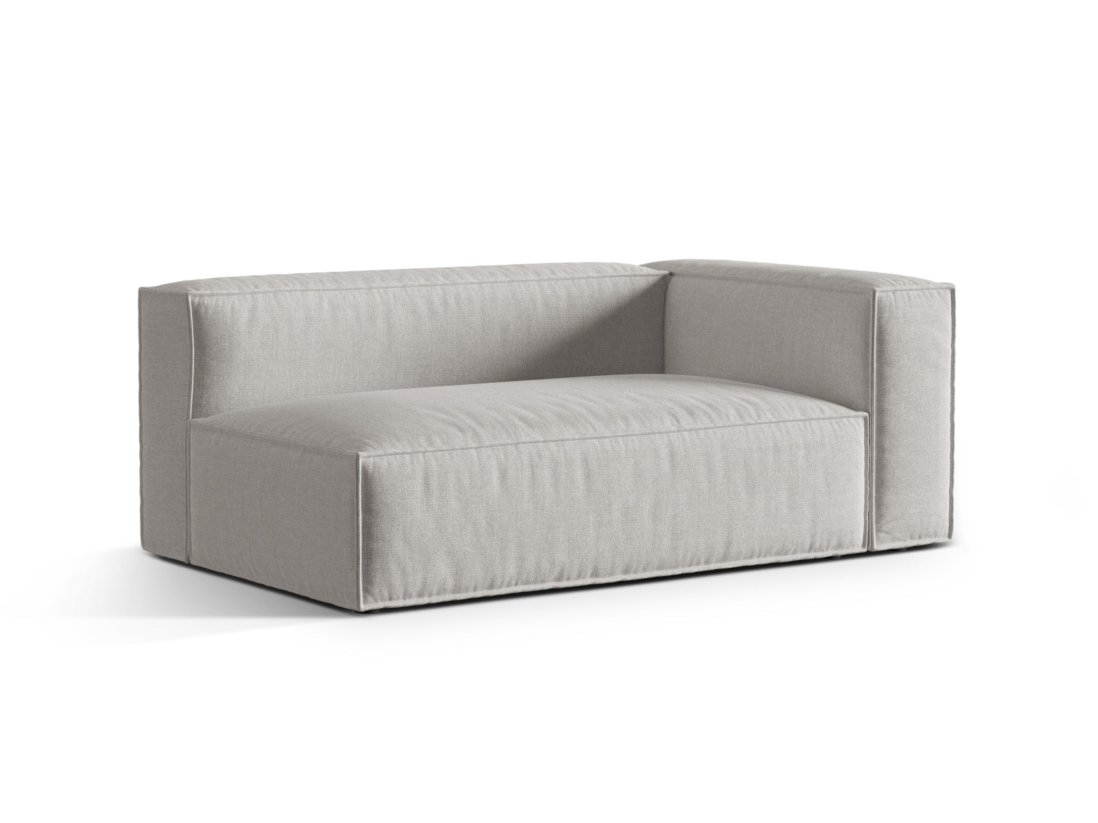 Elegantes 3-Sitzer Sofa Nuria in hellem Grau, ideal für moderne Wohnräume, präsentiert von Micadoni im KAQTU Onlineshop.