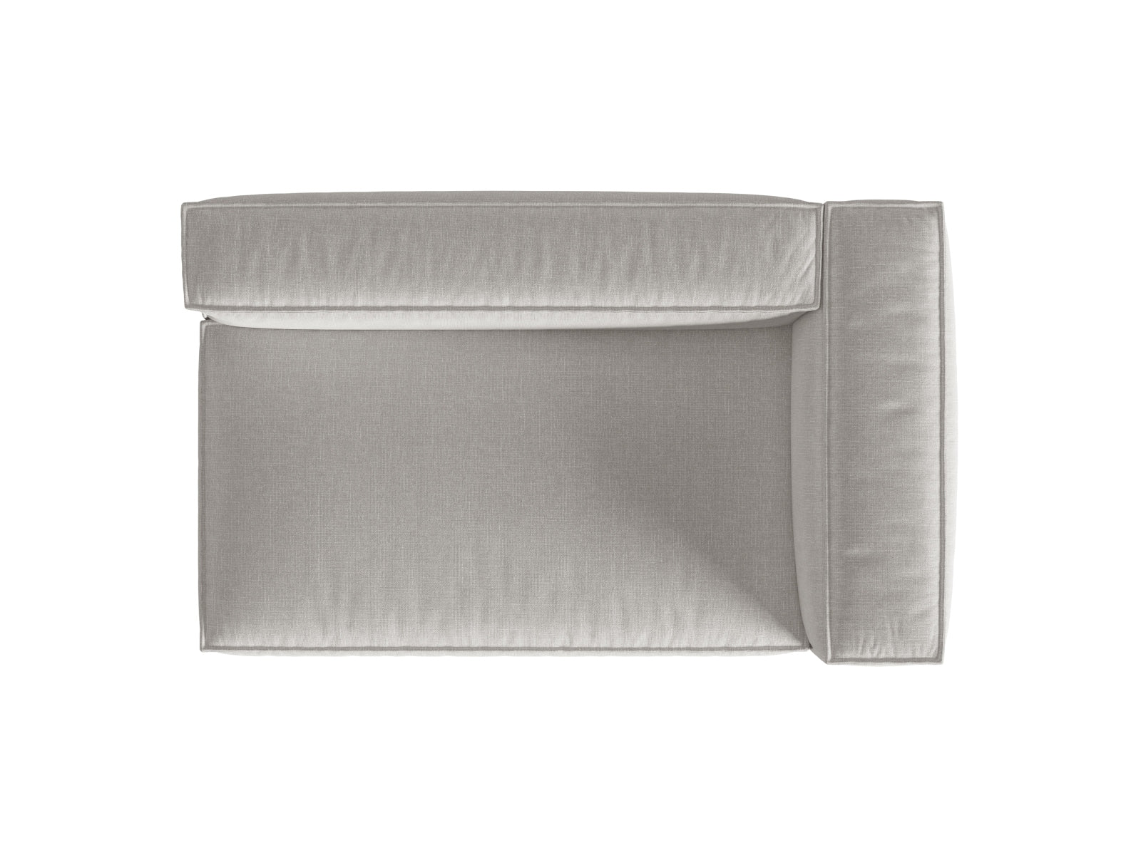 Stylisches 3-Sitzer Modular Sofa Nuria in hellgrauem Stoff, perfekt für entspannte Abende und modernes Wohnen, erhältlich bei Micadoni.