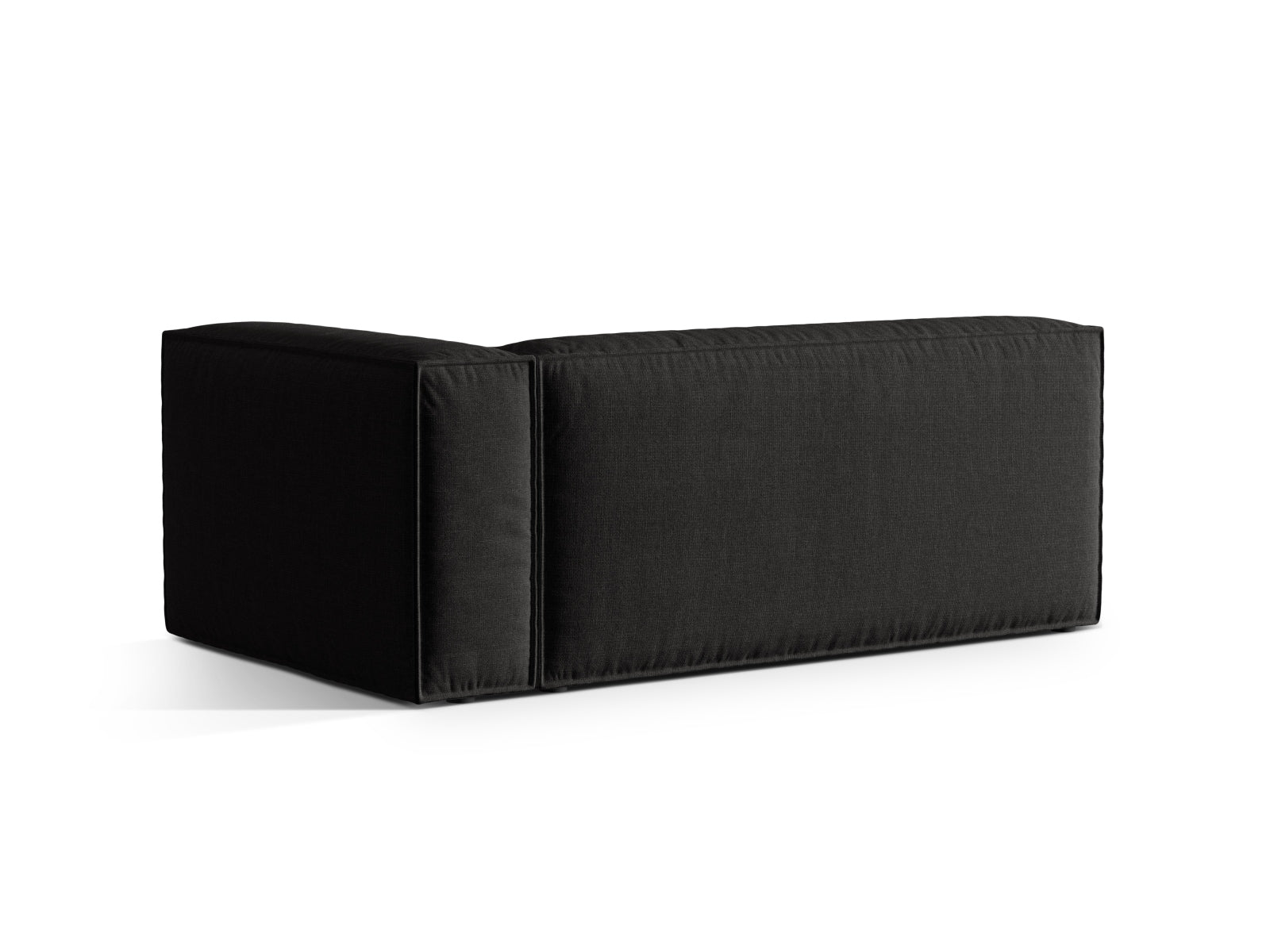 Elegantes 3-Sitzer Sofa rechts Nuria in stilvollem Schwarz, ideal für moderne Wohnräume und entspannte Abende, erhältlich bei KAQTU.