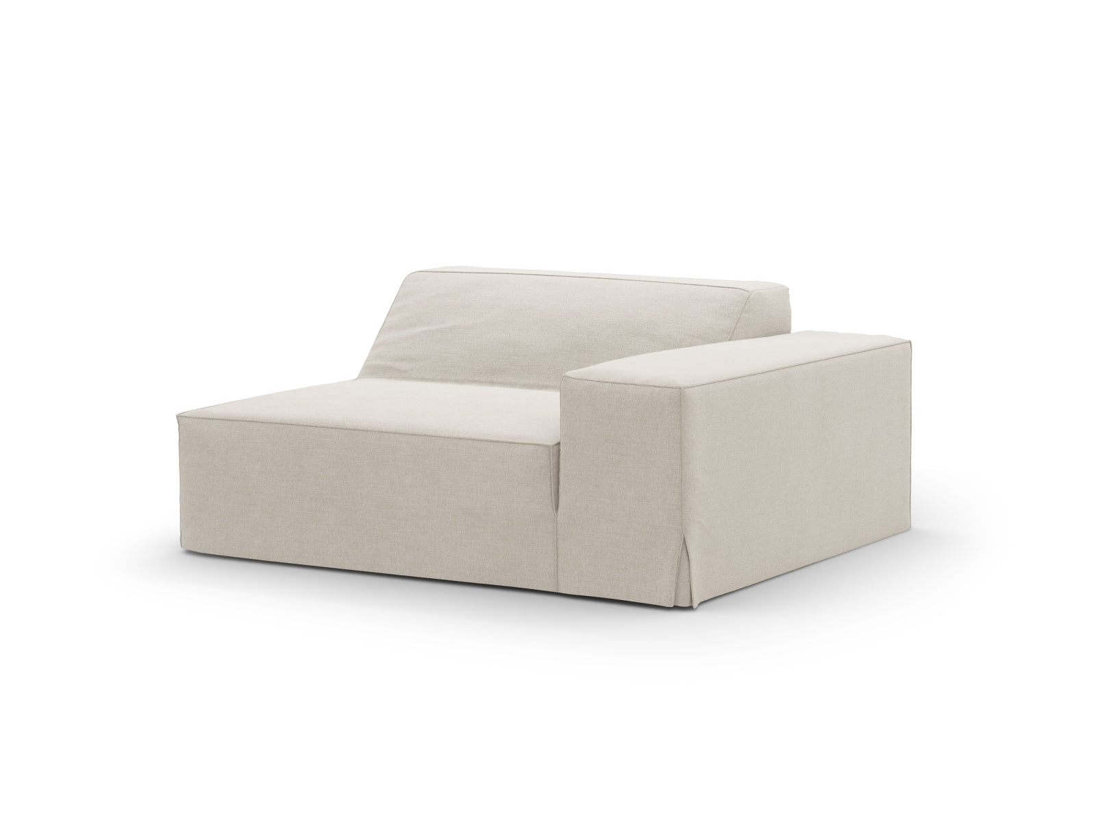 Eleganter Jodie Modul rechts 1 Sitzer in Natural-LINS, ideal für kreative Raumgestaltungen und zeitgemäße Einrichtungstrends.