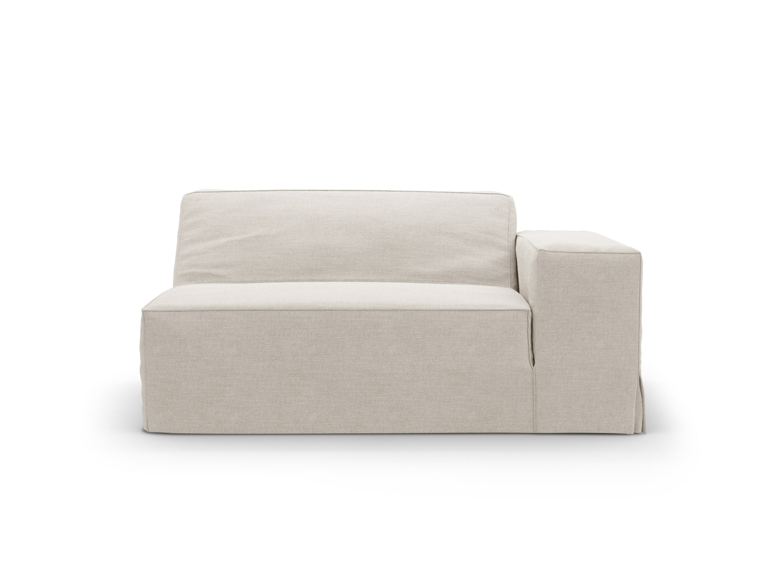 Stylischer Jodie Modul rechts 1 Sitzer in Natural-LINS, perfekt für moderne Wohnkonzepte und individuelle Raumgestaltung.