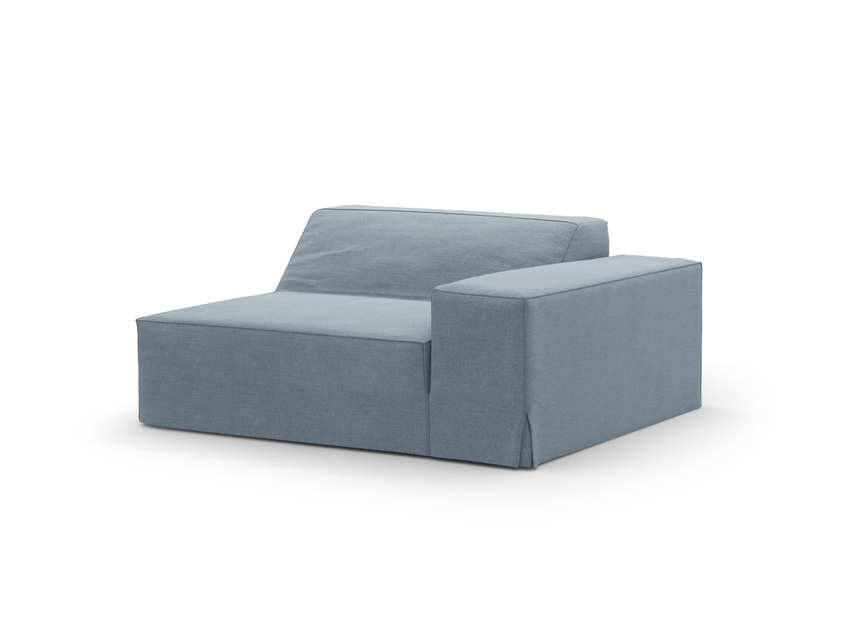 Jodie Modul rechts 1 Sitzer mit abnehmbaren Bezug in Muted Blue-LINS präsentiert im Onlineshop von KAQTU Design AG. Modulares Sofa ist von Micadoni