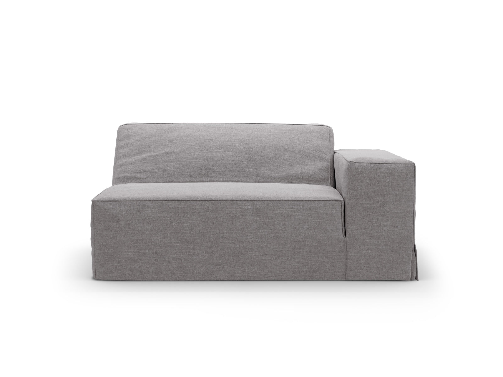 Rechter 1-Sitzer Jodie Modul von Micadoni in stilvollem Grau, perfekt für kreative Sofa-Kombinationen und modernes Wohndesign.