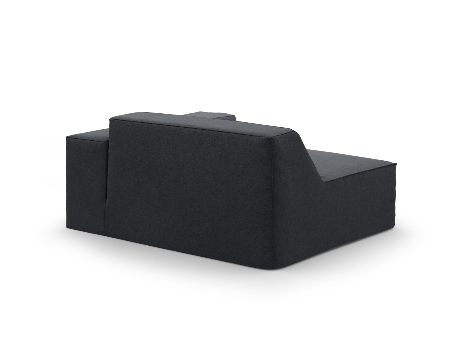 Eleganter 1-Sitzer Jodie Modul rechts in stilvollem Grau und Blau, ideal für moderne Wohnkonzepte und gemütliche Entspannung.