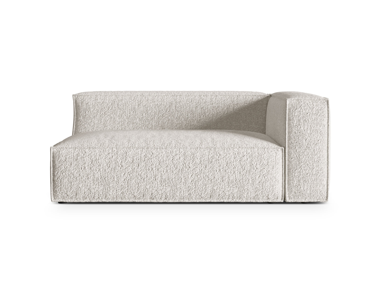 Nuria Boucle rechts Modular Sofa 3 Sitzer in Grey Beige Melange-Monet präsentiert im Onlineshop von KAQTU Design AG. Modulares Sofa ist von Micadoni