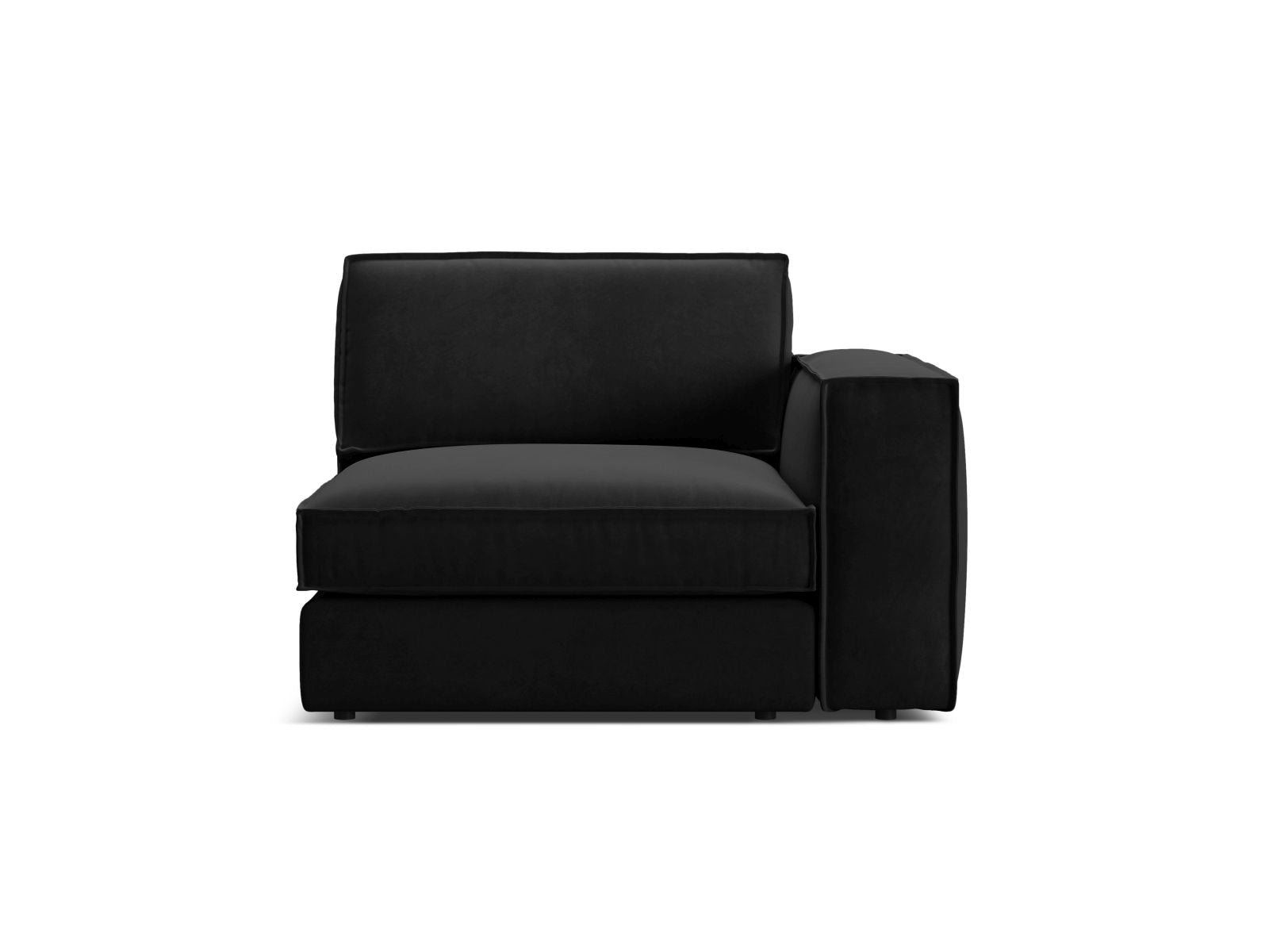 1-Sitzer Modul rechts Pola in Black-Salvador präsentiert im Onlineshop von KAQTU Design AG. Modulares Sofa ist von Micadoni