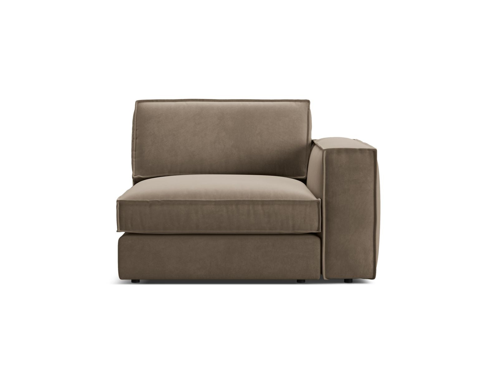 1-Sitzer Modul rechts Pola in Grey Brown-Salvador präsentiert im Onlineshop von KAQTU Design AG. Modulares Sofa ist von Micadoni