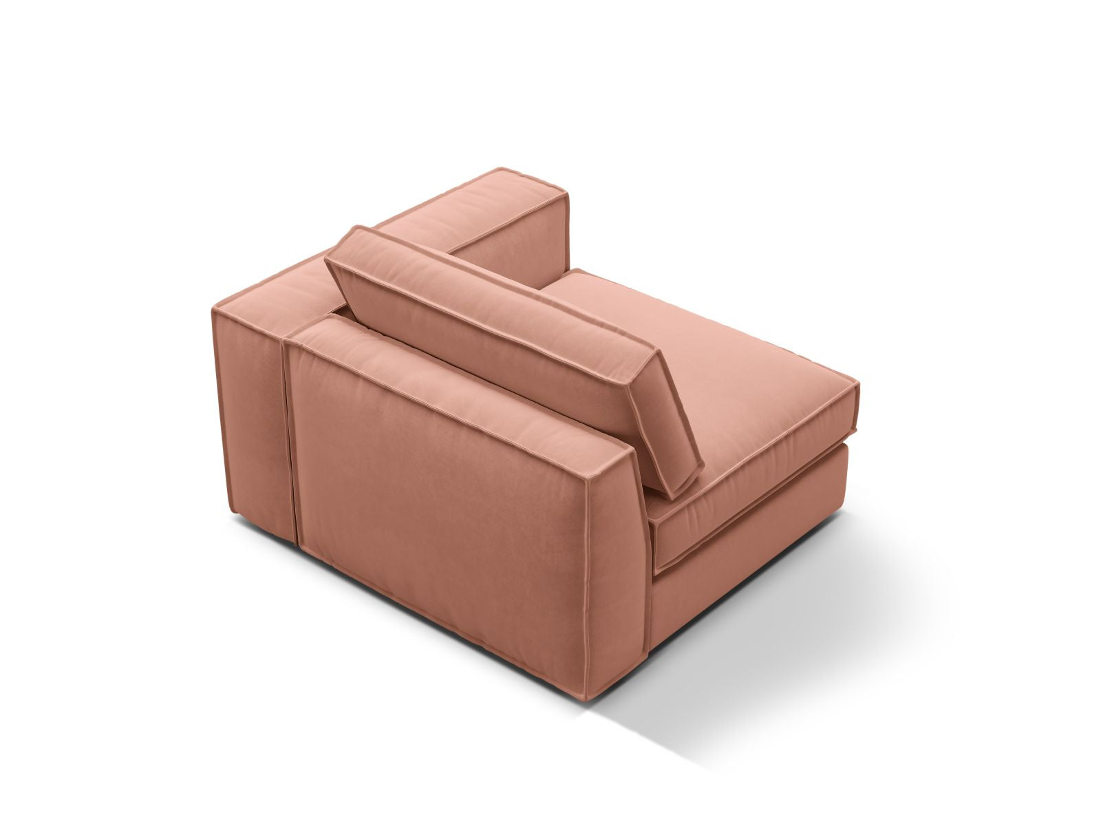 Rechtsseitiges 1-Sitzer Modul Pola in lebhaftem Pink, ideal für individuelle Sofa-Arrangements und moderne Wohnstile.