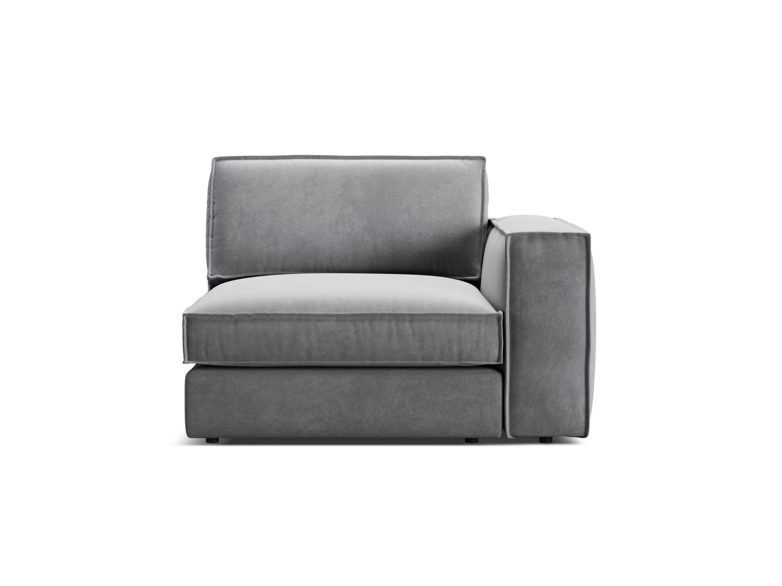 1-Sitzer Modul rechts Pola in Grey-Salvador präsentiert im Onlineshop von KAQTU Design AG. Modulares Sofa ist von Micadoni