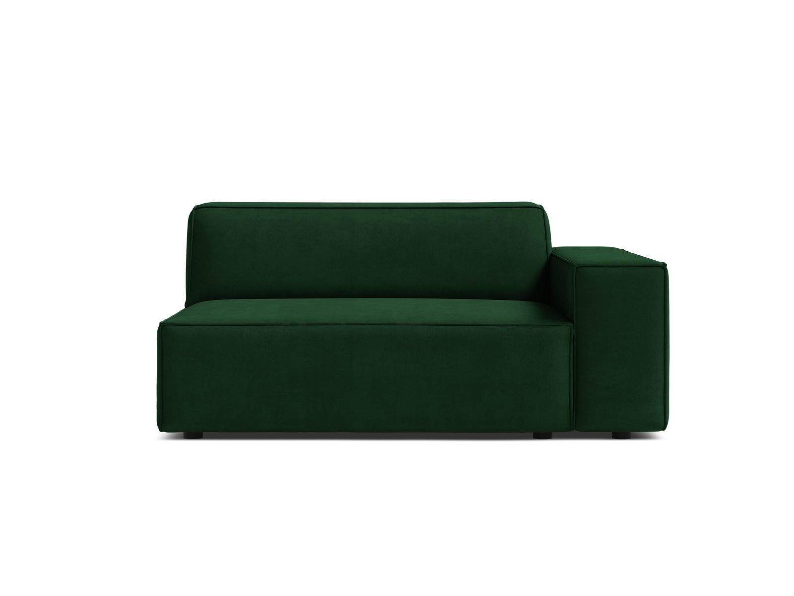 1-Sitzer Modul Rechts Jodie in Bottle Green-Bluvel präsentiert im Onlineshop von KAQTU Design AG. Modulares Sofa ist von Micadoni
