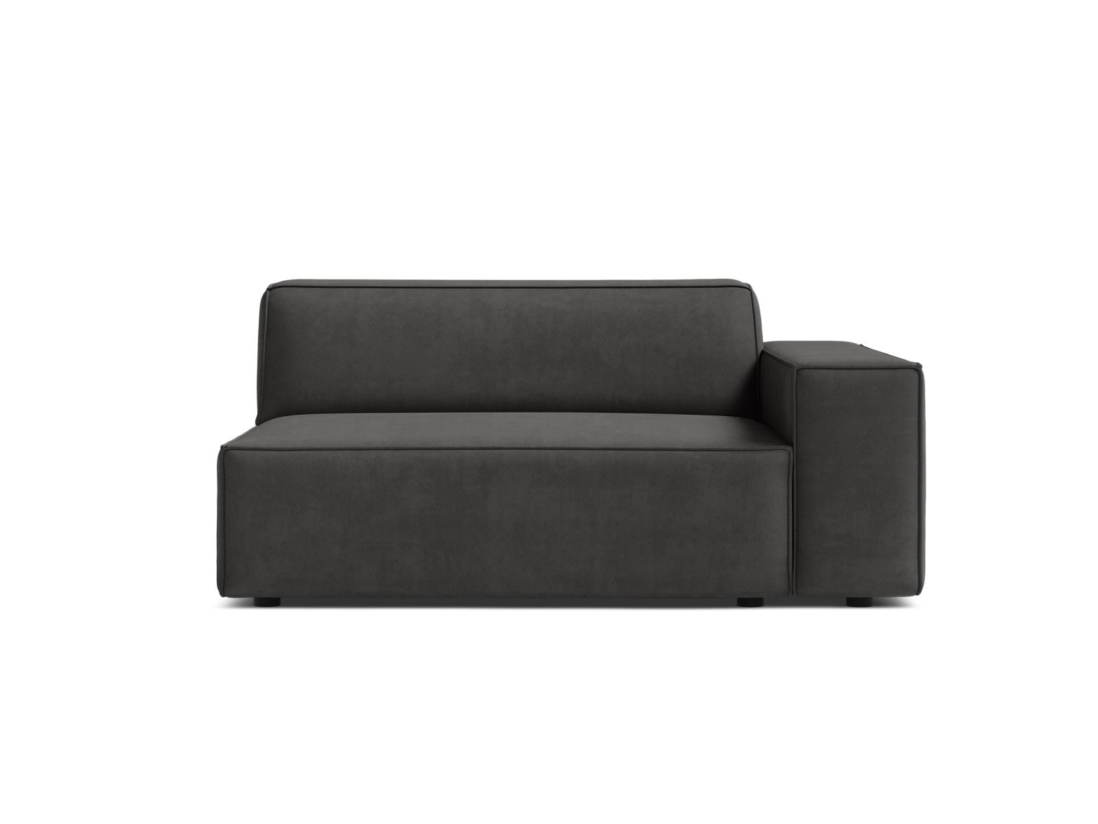 1-Sitzer Modul Rechts Jodie in Grey-Bluvel präsentiert im Onlineshop von KAQTU Design AG. Modulares Sofa ist von Micadoni