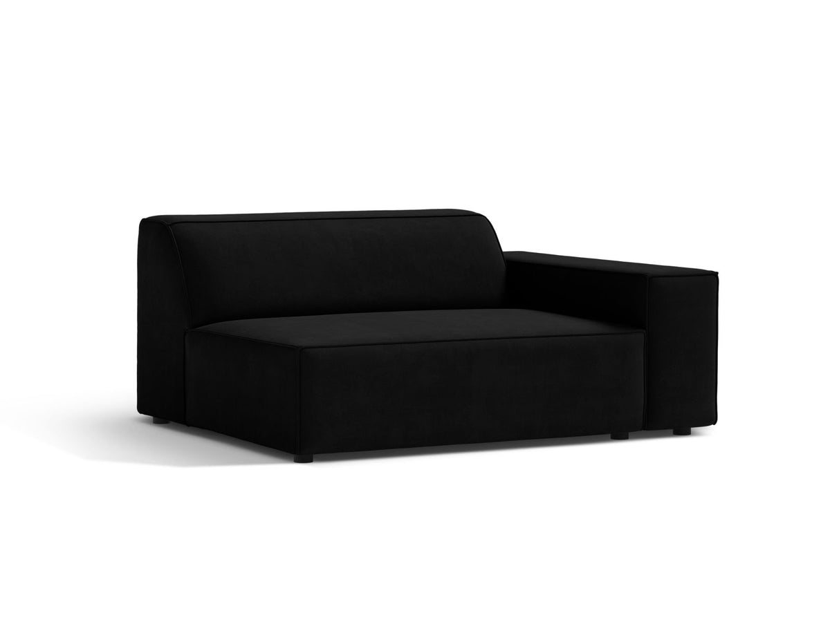 1-Sitzer Modul Rechts Jodie in Black-Bluvel präsentiert im Onlineshop von KAQTU Design AG. Modulares Sofa ist von Micadoni