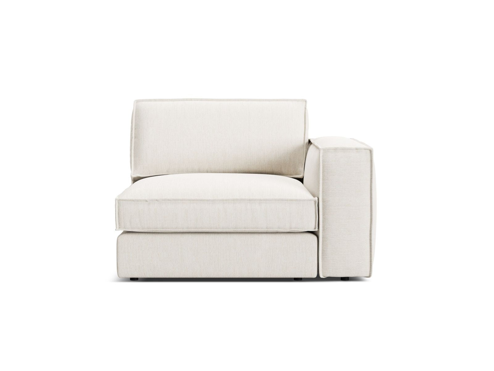 1-Sitzer Modul Rechts Pola in White-Babel präsentiert im Onlineshop von KAQTU Design AG. Modulares Sofa ist von Micadoni