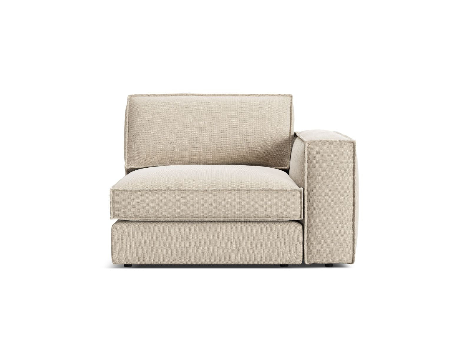 1-Sitzer Modul Rechts Pola in Beige-Babel präsentiert im Onlineshop von KAQTU Design AG. Modulares Sofa ist von Micadoni