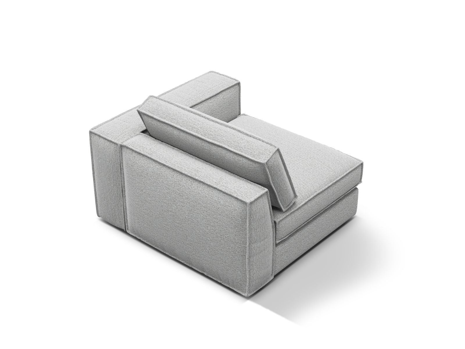 Elegantes 1-Sitzer Modul in dezentem Grau, ideal für kreative Sofa-Arrangements im zeitgenössischen Design.