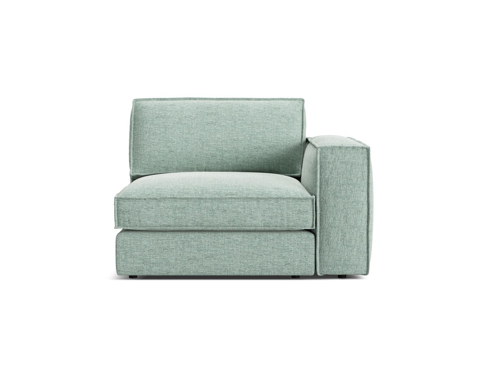 1-Sitzer Modul Rechts Pola in Mint-Babel präsentiert im Onlineshop von KAQTU Design AG. Modulares Sofa ist von Micadoni