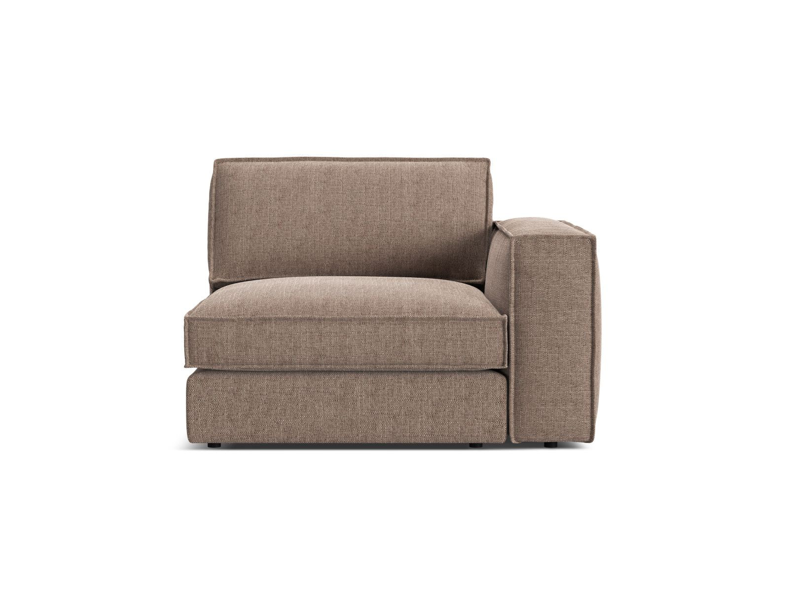 1-Sitzer Modul Rechts Pola in Light Brown-Babel präsentiert im Onlineshop von KAQTU Design AG. Modulares Sofa ist von Micadoni