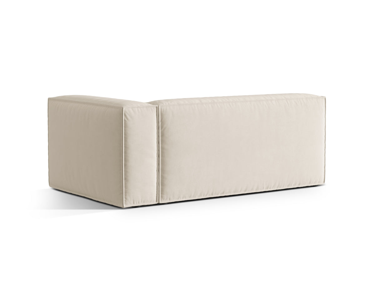 Nuria Velour Modular Sofa rechts 3 Sitzer in Beige-Paris präsentiert im Onlineshop von KAQTU Design AG. Modulares Sofa ist von Micadoni