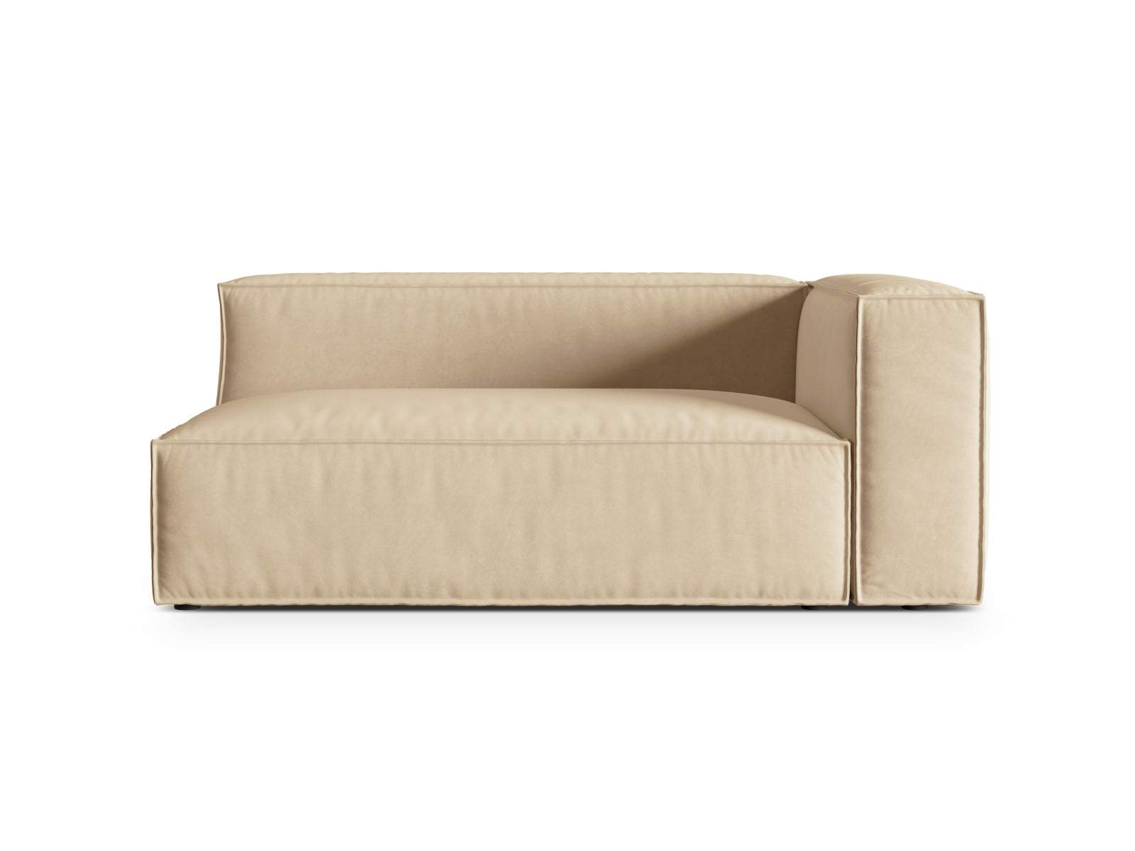 Nuria Velour Modular Sofa rechts 3 Sitzer in Nude präsentiert im Onlineshop von KAQTU Design AG. Modulares Sofa ist von Micadoni