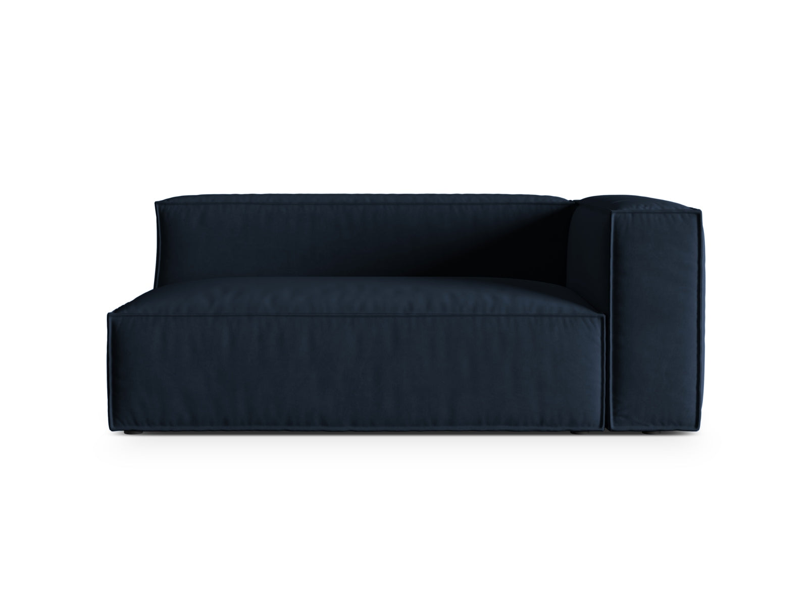 Nuria Velour Modular Sofa rechts 3 Sitzer in Dark Blue-Paris präsentiert im Onlineshop von KAQTU Design AG. Modulares Sofa ist von Micadoni