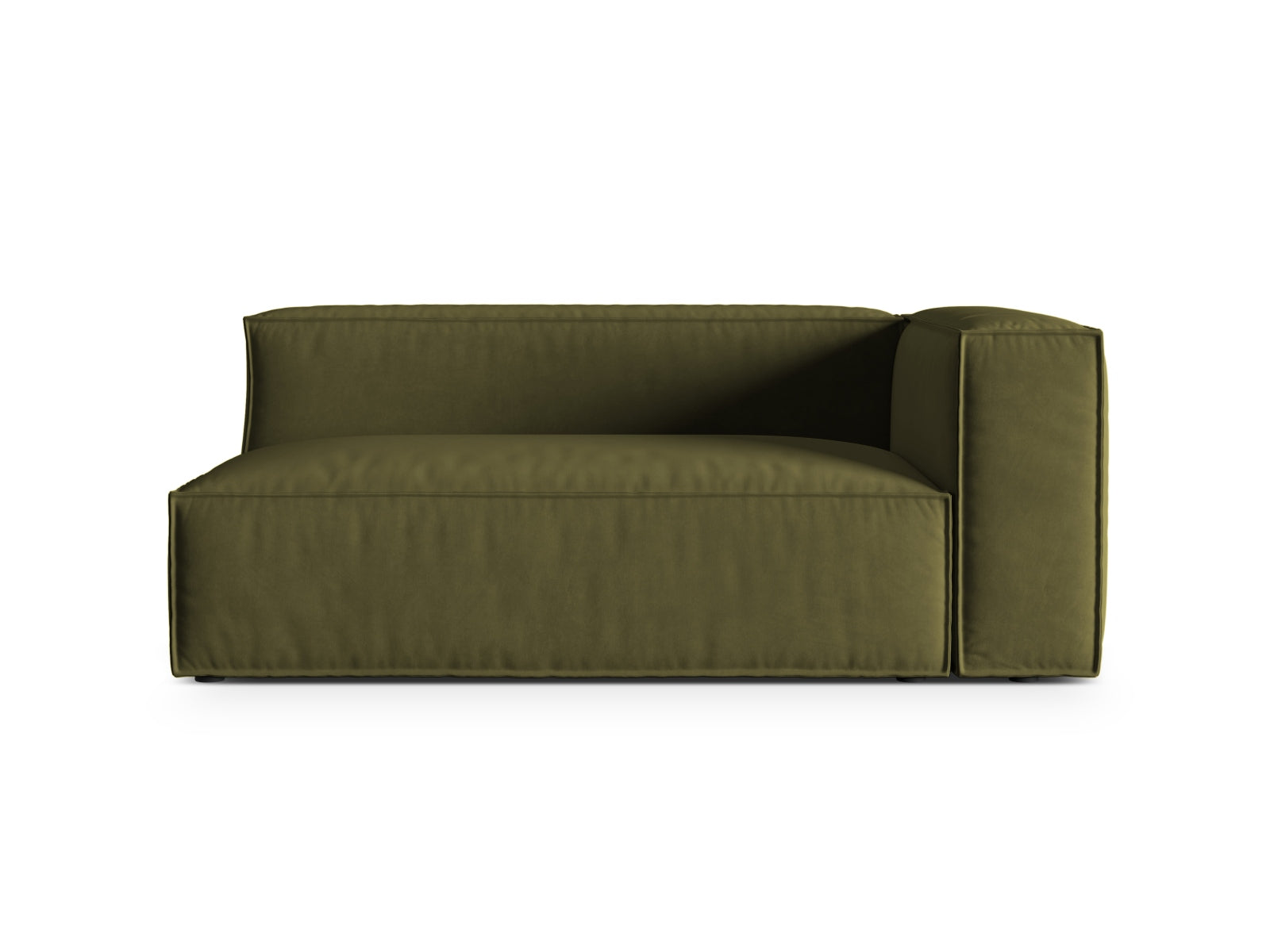 Nuria Velour Modular Sofa rechts 3 Sitzer in Moss Green Melange präsentiert im Onlineshop von KAQTU Design AG. Modulares Sofa ist von Micadoni
