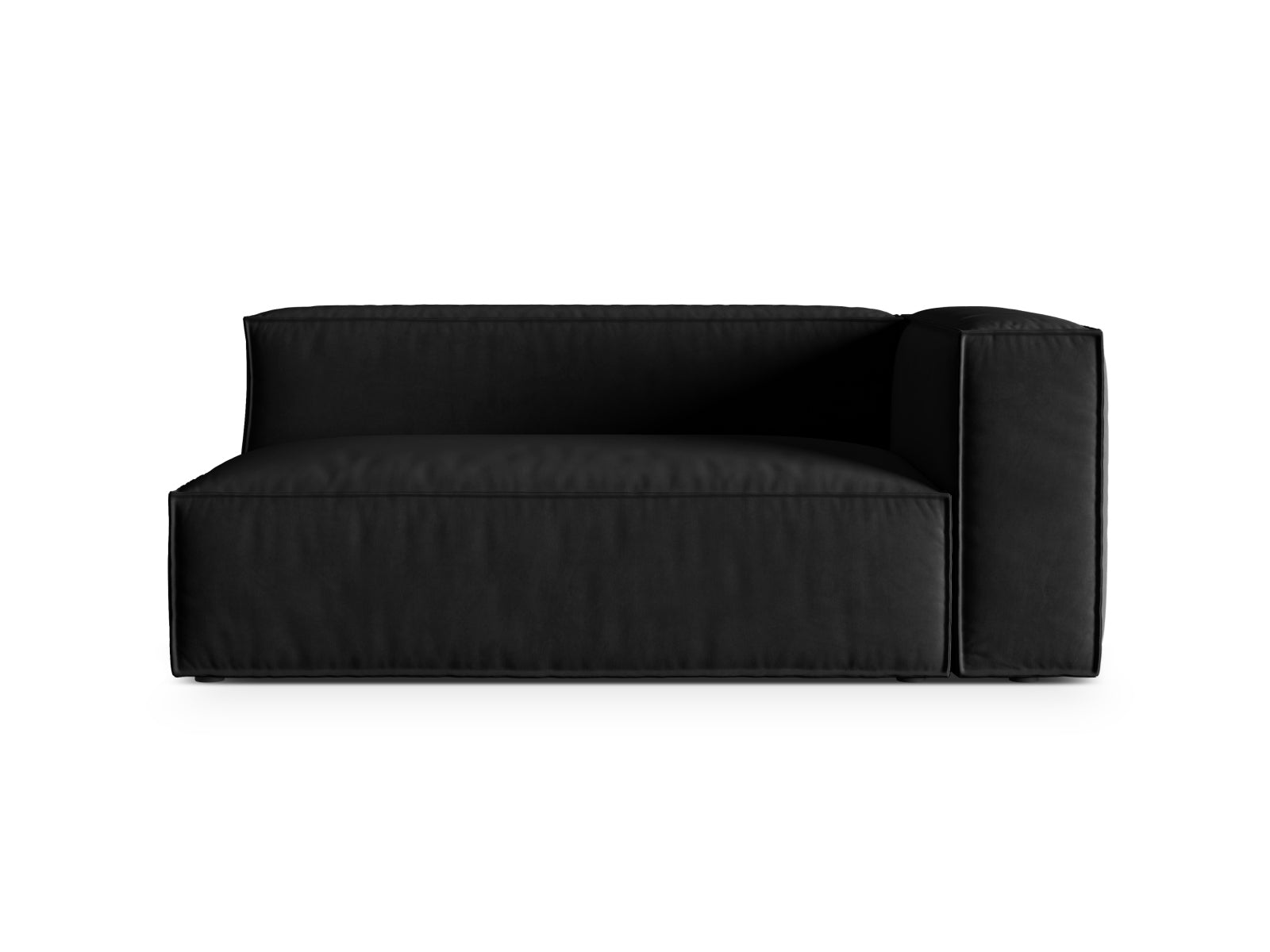 Nuria Velour Modular Sofa rechts 3 Sitzer in Black-Paris präsentiert im Onlineshop von KAQTU Design AG. Modulares Sofa ist von Micadoni