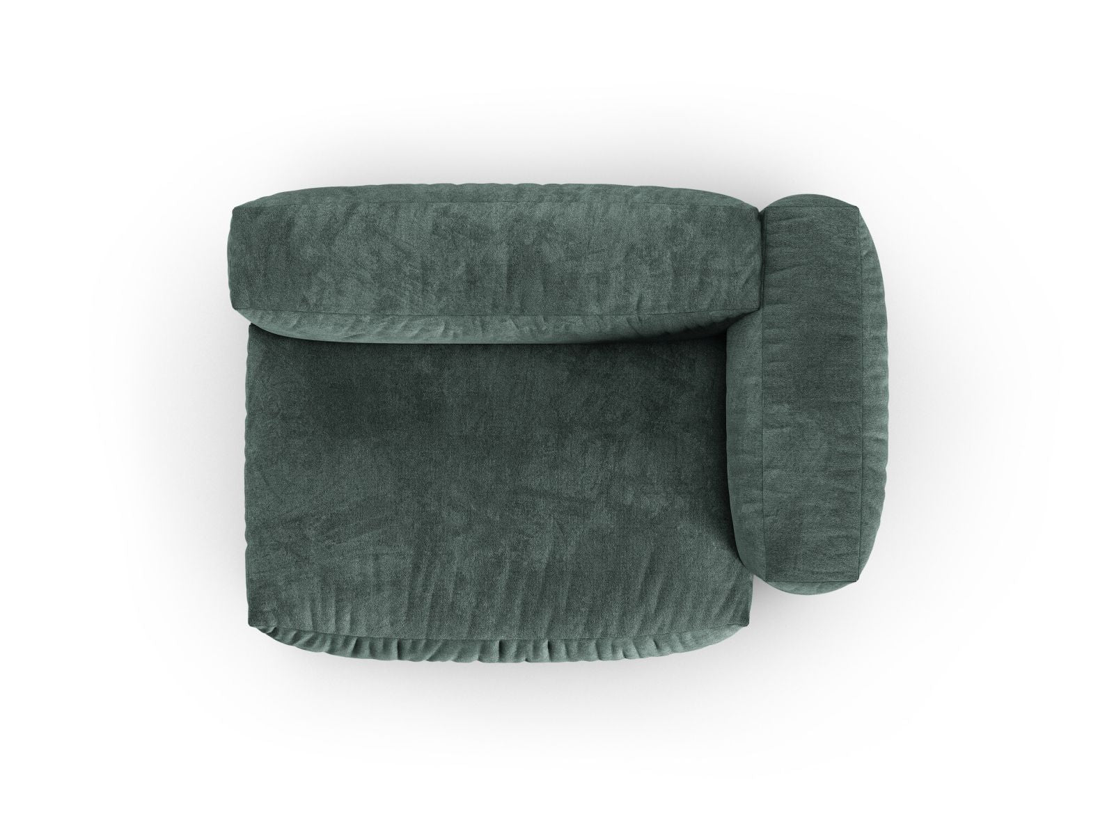Gemütliches XL Doppelsitz-Sofa rechts Martina in modernem Petrol-Vogue, perfekt für stilvolle und flexible Wohnkonzepte. Modulares Sofa von Micadoni.