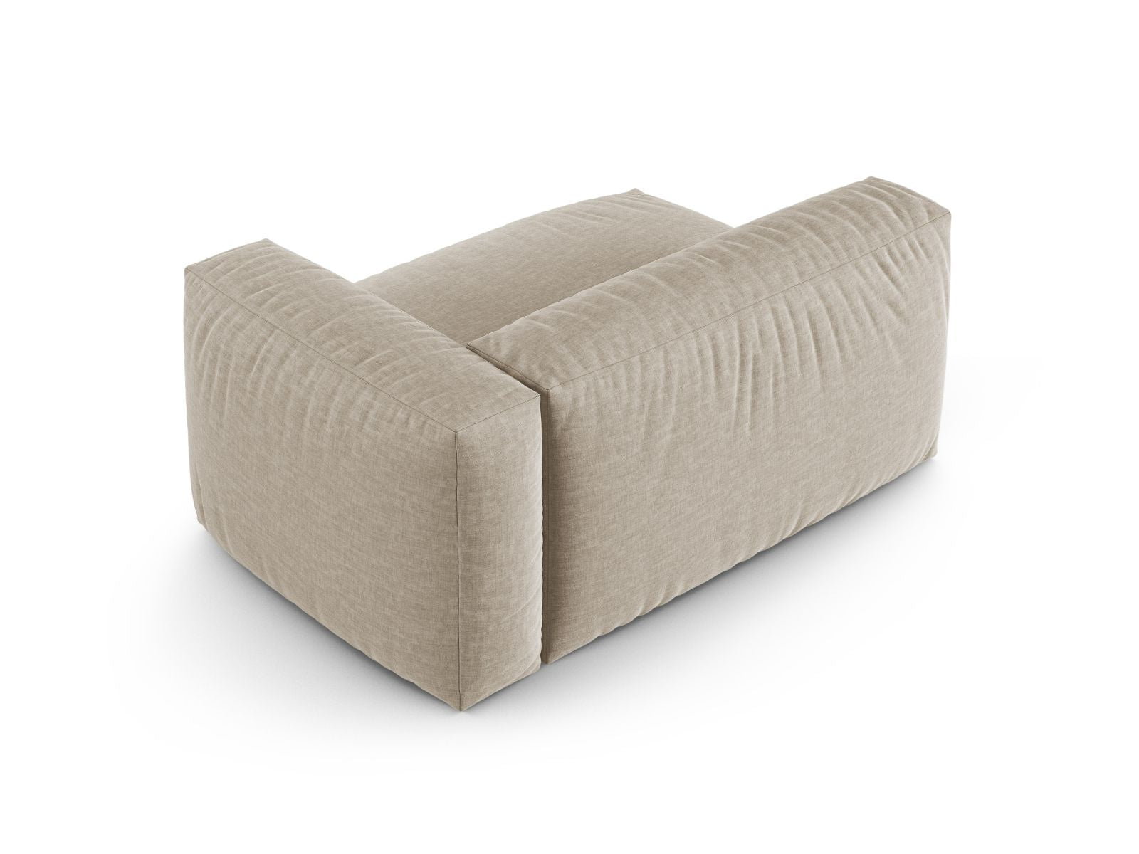 Elegantes XL Doppelsitz-Sofa Martina in zartem Beige, ideal für moderne Wohnräume. Modular und anpassbar für individuellen Komfort.