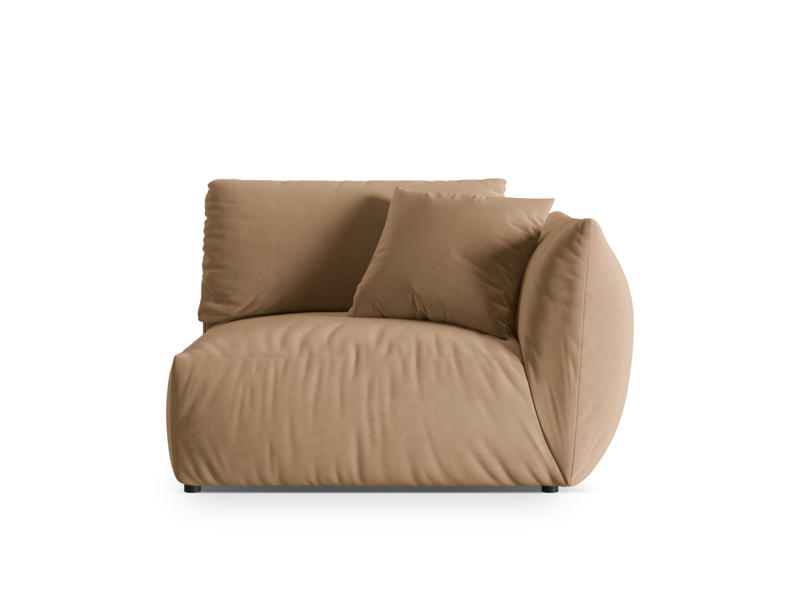 Chris Velour Modul rechts 1 Sitzer in Sand präsentiert im Onlineshop von KAQTU Design AG. Modulares Sofa ist von Micadoni