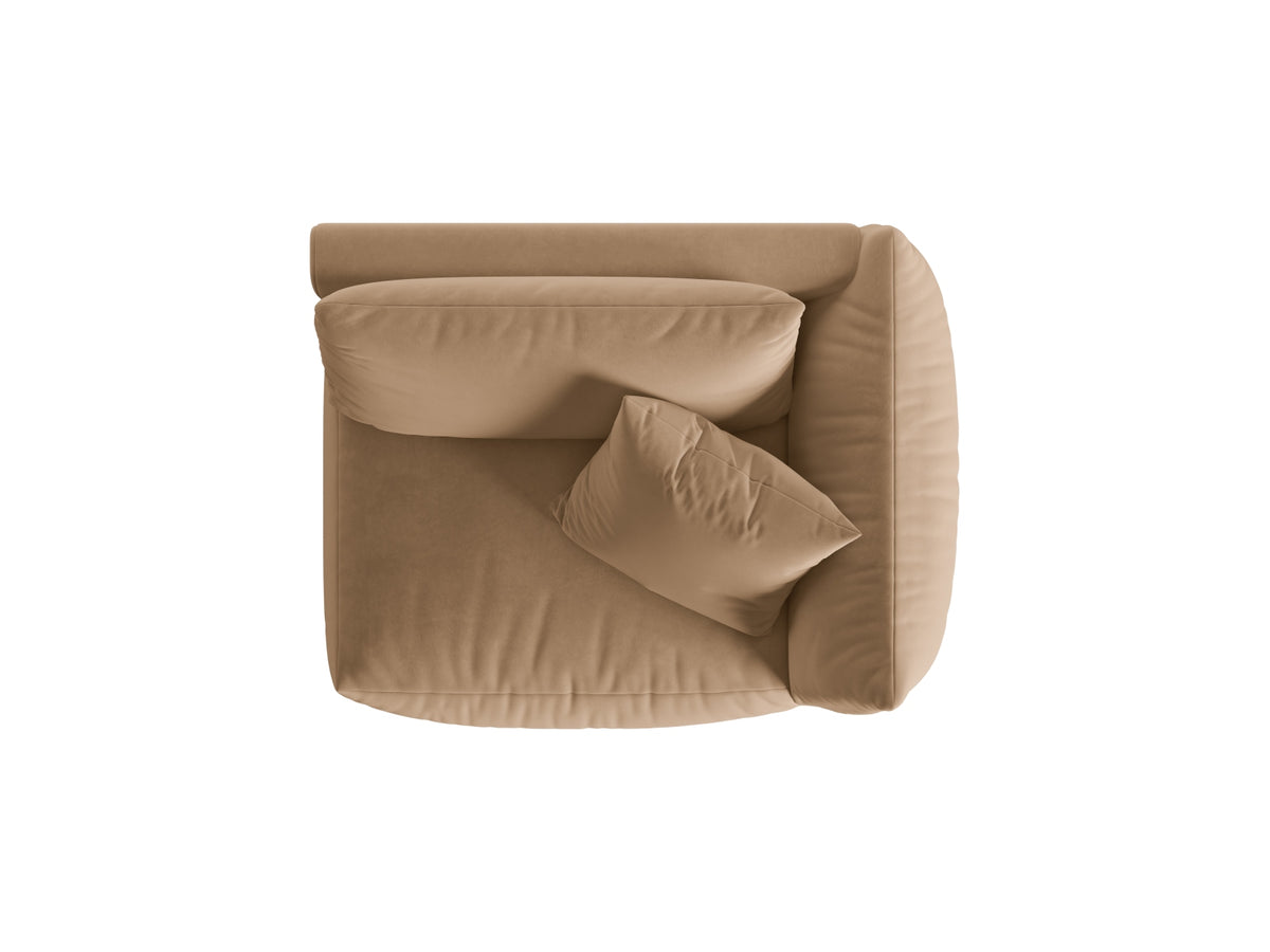 Chris Velour Modul rechts 1 Sitzer in Sand-Casino präsentiert im Onlineshop von KAQTU Design AG. Modulares Sofa ist von Micadoni