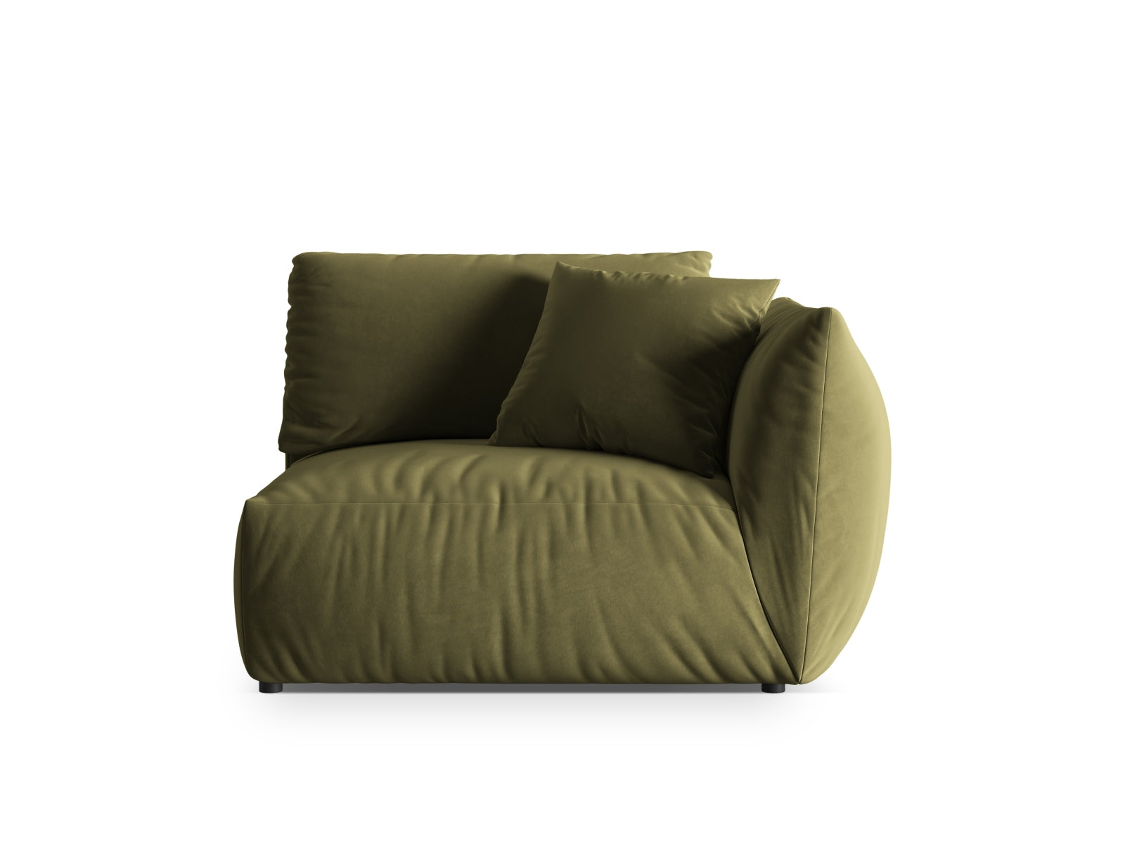 Chris Velour Modul rechts 1 Sitzer in Light Green präsentiert im Onlineshop von KAQTU Design AG. Modulares Sofa ist von Micadoni