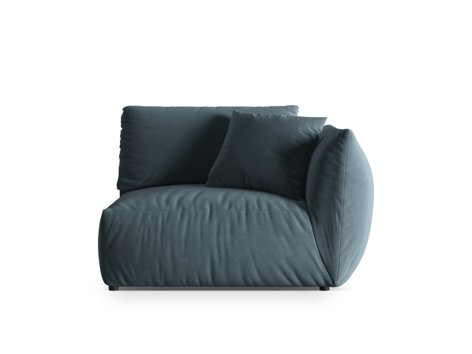 Elegantes Chris Velour Modul 1 Sitzer in sanftem Pastellblau, ideal für stilvolle und individuelle Sofalösungen im modernen Wohnraum.