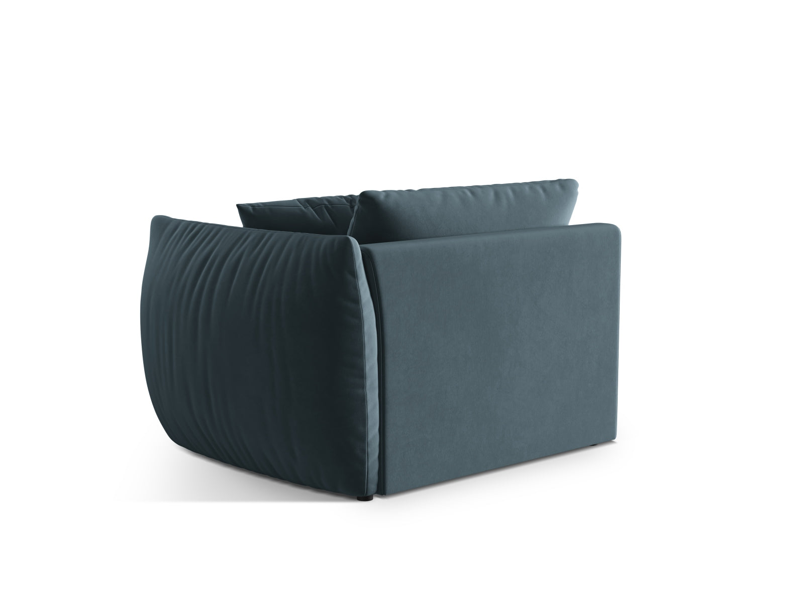 Elegantes Chris Velour Modul 1 Sitzer in sanftem Pastellblau, ideal für stilvolle und flexible Sofalösungen in zeitgemäßen Wohnräumen.