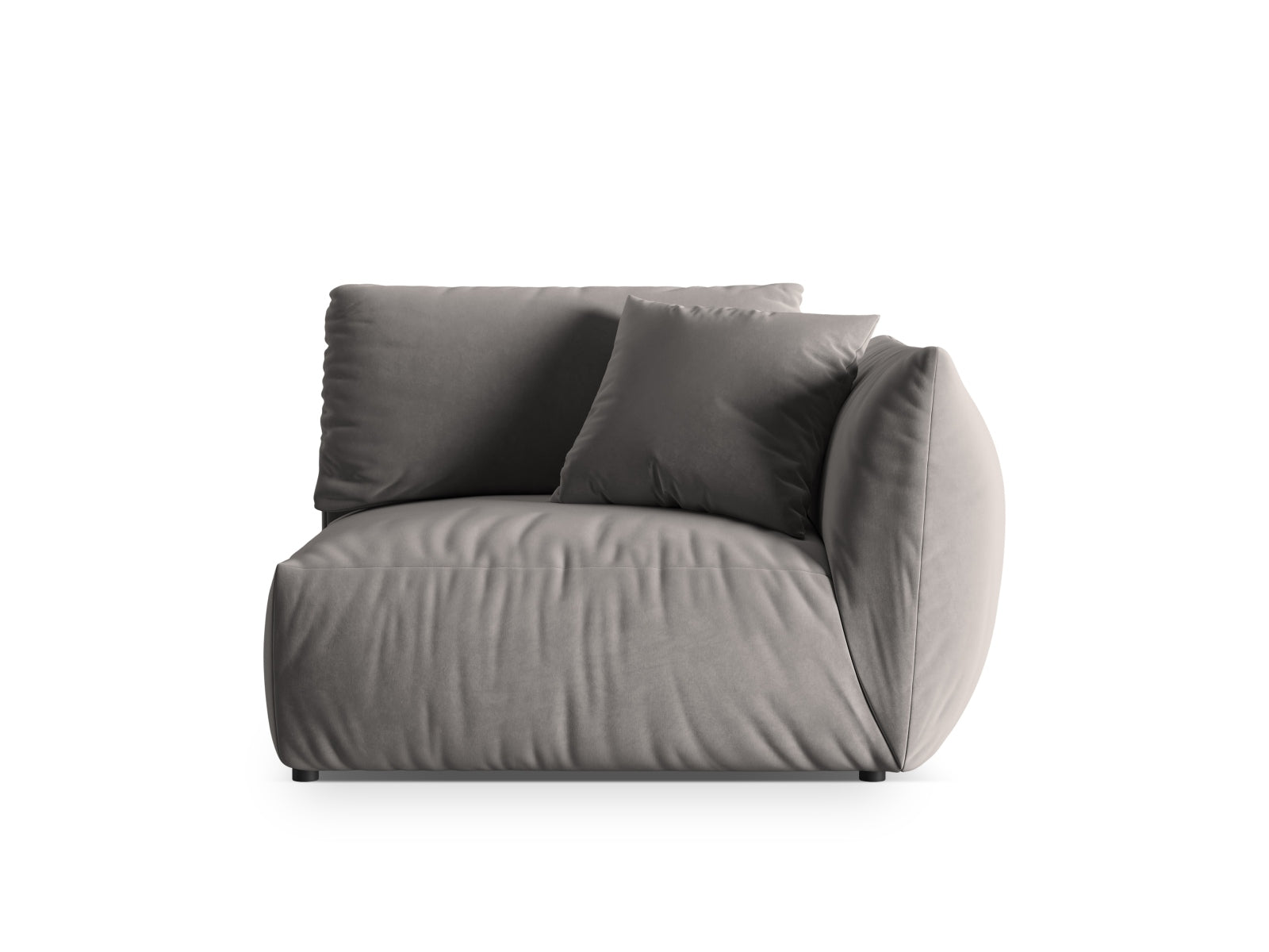 Elegantes Chris Velour Modul für einen Sitzplatz, ideal zur Erweiterung Ihres modularen Sofas und zur Gestaltung stilvoller Wohnräume.