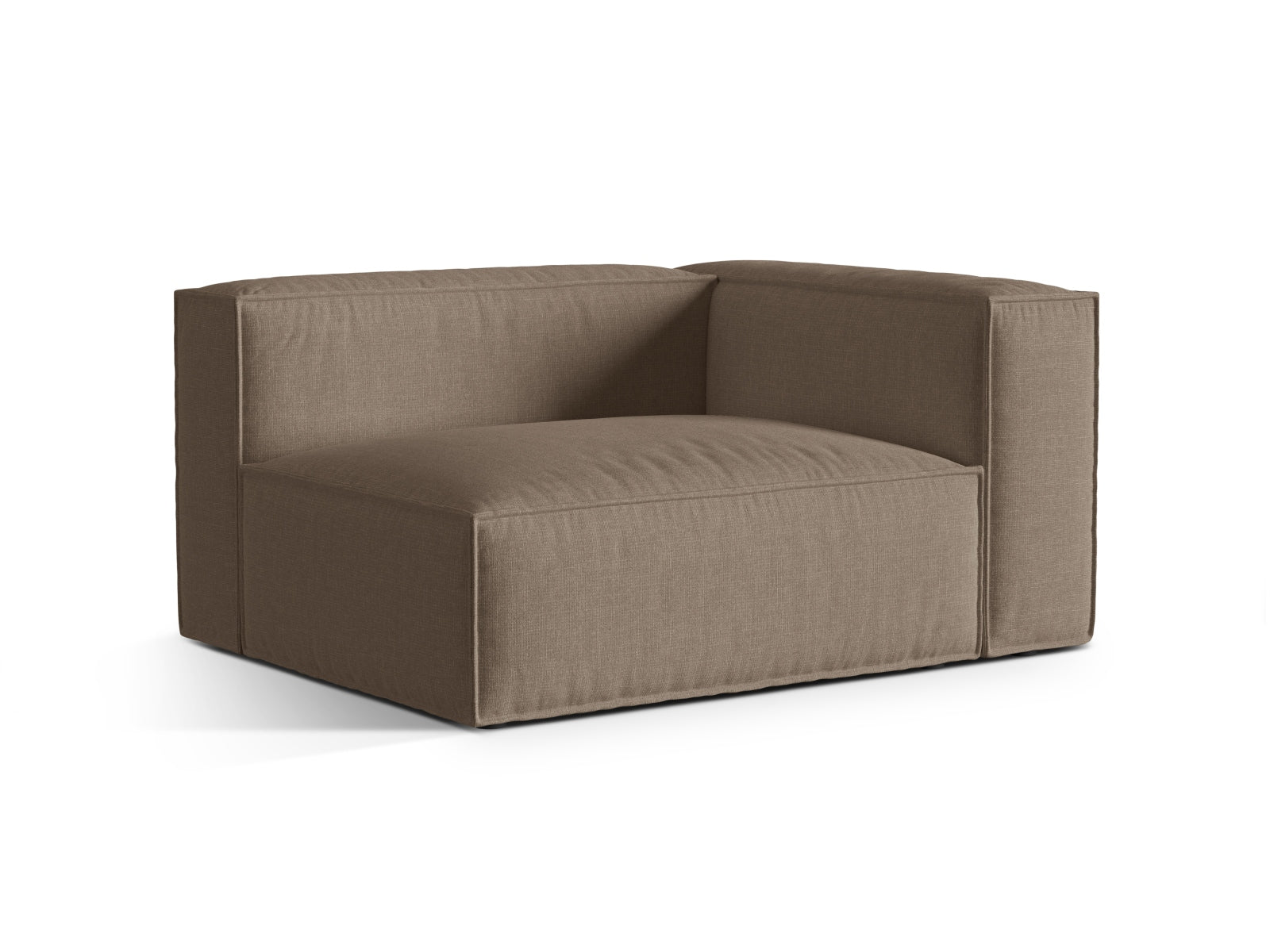 Elegantes 2-Sitzer Sofa Nuria in Cappuccino-Liberty, ideal für moderne Wohnräume, mit modularer Bauweise für flexible Gestaltung.