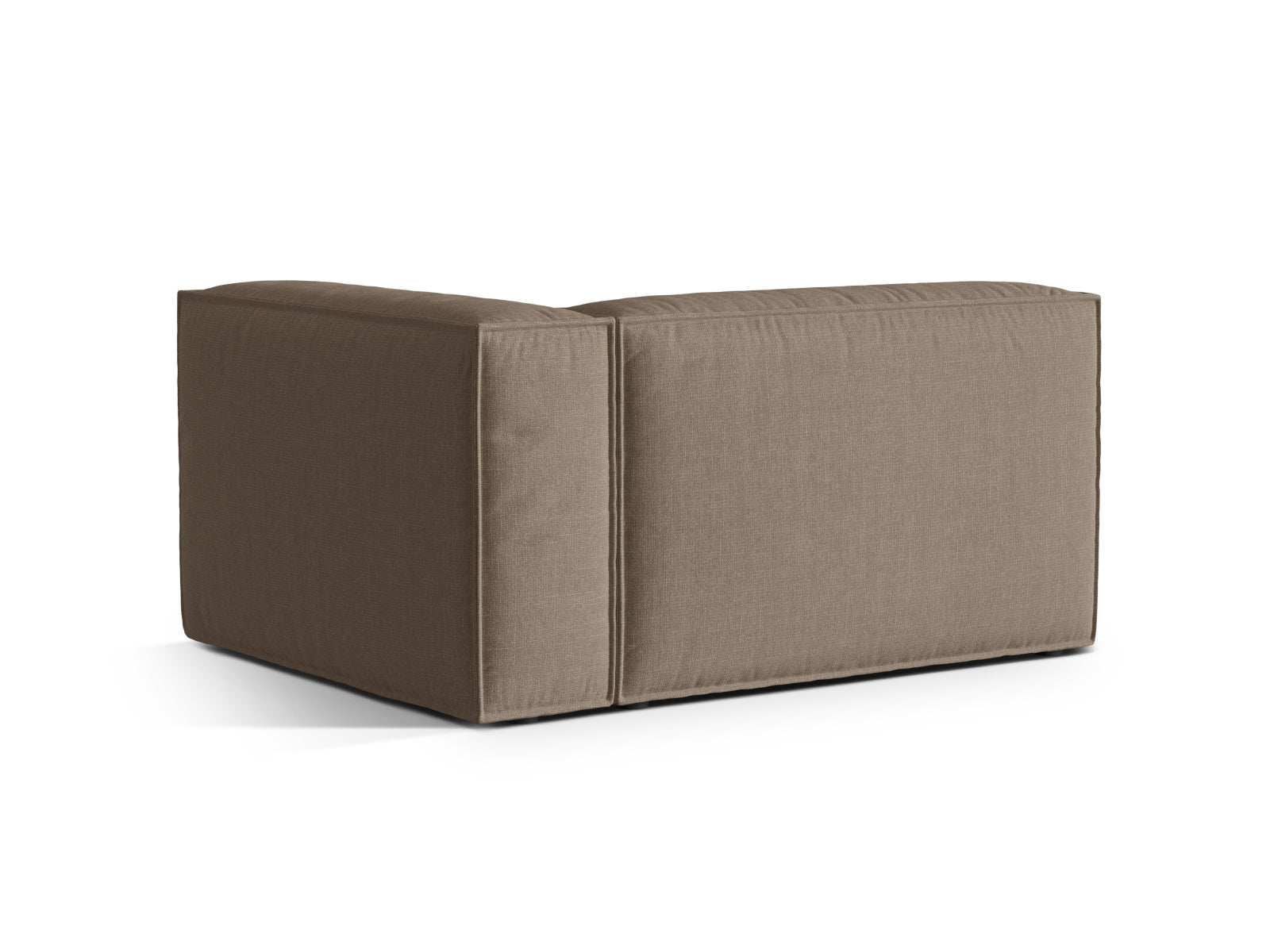 Elegantes 2-Sitzer Sofa Nuria in sanftem Cappuccino, ideal für moderne Wohnräume, mit flexibler Modularität für individuelle Gestaltung.