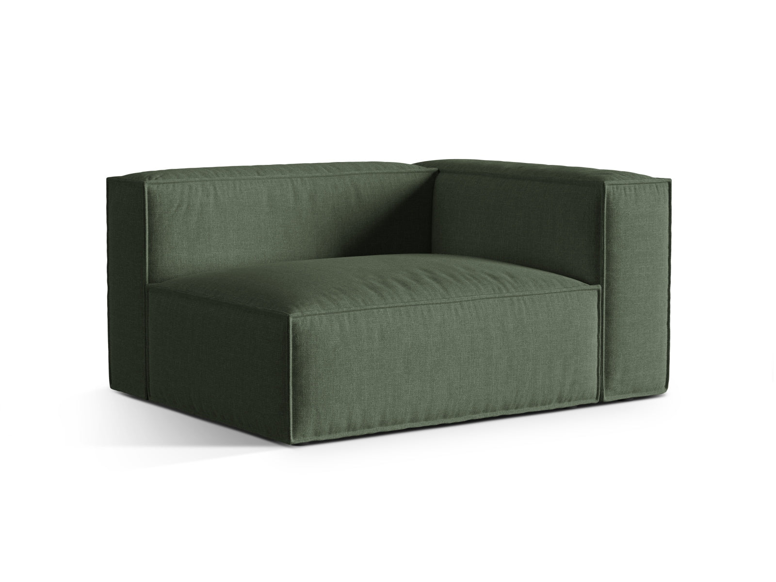 Elegantes 2-Sitzer Sofa Nuria in Moss Green-Liberty, ideal für moderne Wohnräume, bietet Komfort und Stil in einem modularen Design.