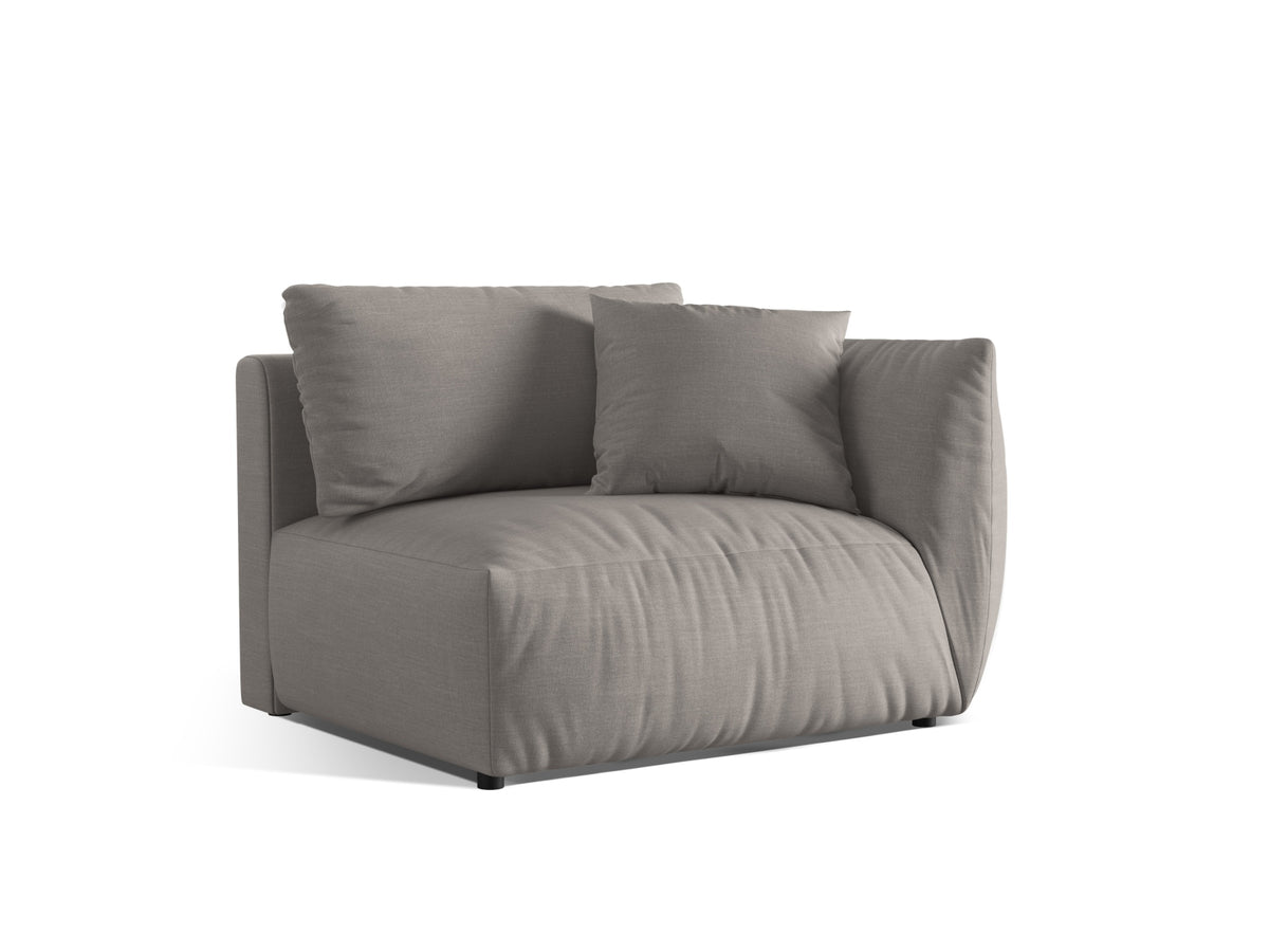 Chris Modul rechts 1 Sitzer in Natural-LINS präsentiert im Onlineshop von KAQTU Design AG. Modulares Sofa ist von Micadoni