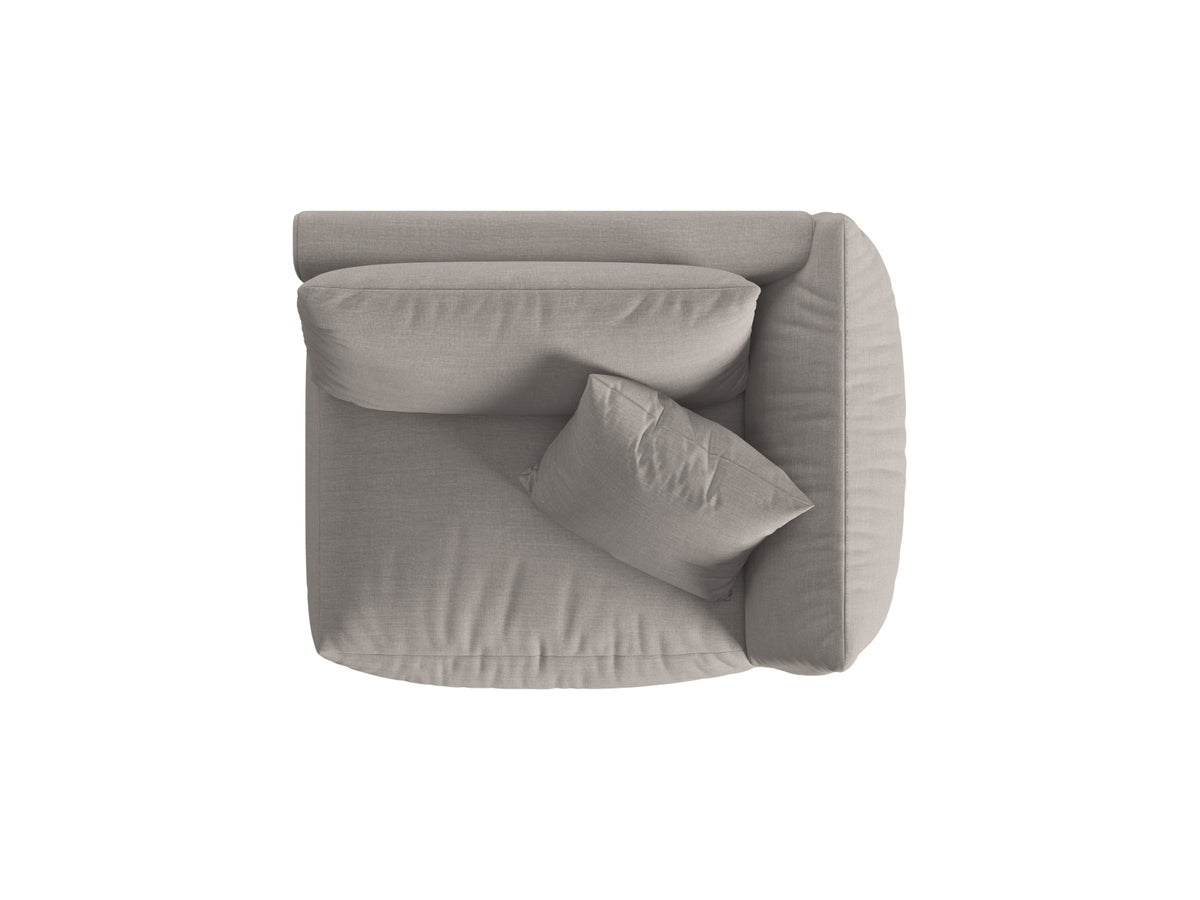 Chris Modul rechts 1 Sitzer in Natural-LINS präsentiert im Onlineshop von KAQTU Design AG. Modulares Sofa ist von Micadoni