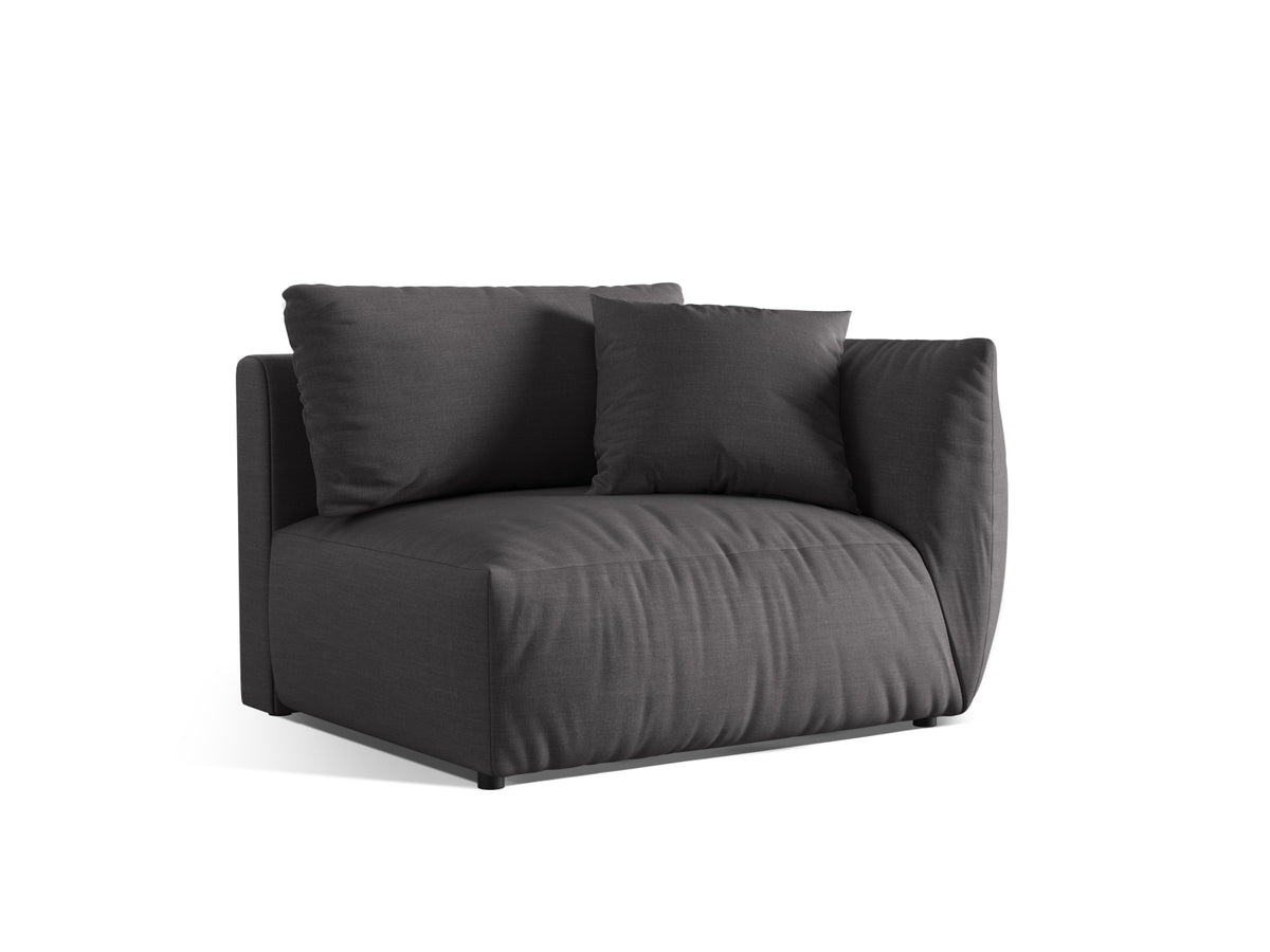Chris Modul rechts 1 Sitzer in Sand-LINS präsentiert im Onlineshop von KAQTU Design AG. Modulares Sofa ist von Micadoni