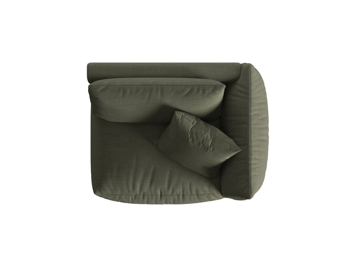 Chris Modul rechts 1 Sitzer in Muted Blue-LINS präsentiert im Onlineshop von KAQTU Design AG. Modulares Sofa ist von Micadoni