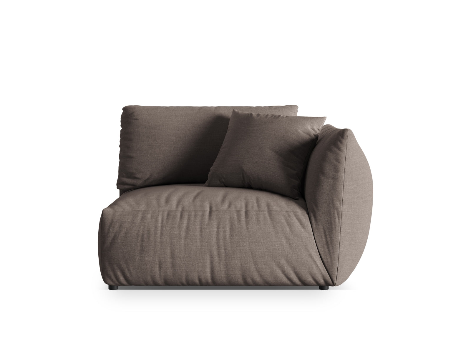 Chris Modul rechts 1 Sitzer in Warm grey präsentiert im Onlineshop von KAQTU Design AG. Modulares Sofa ist von Micadoni