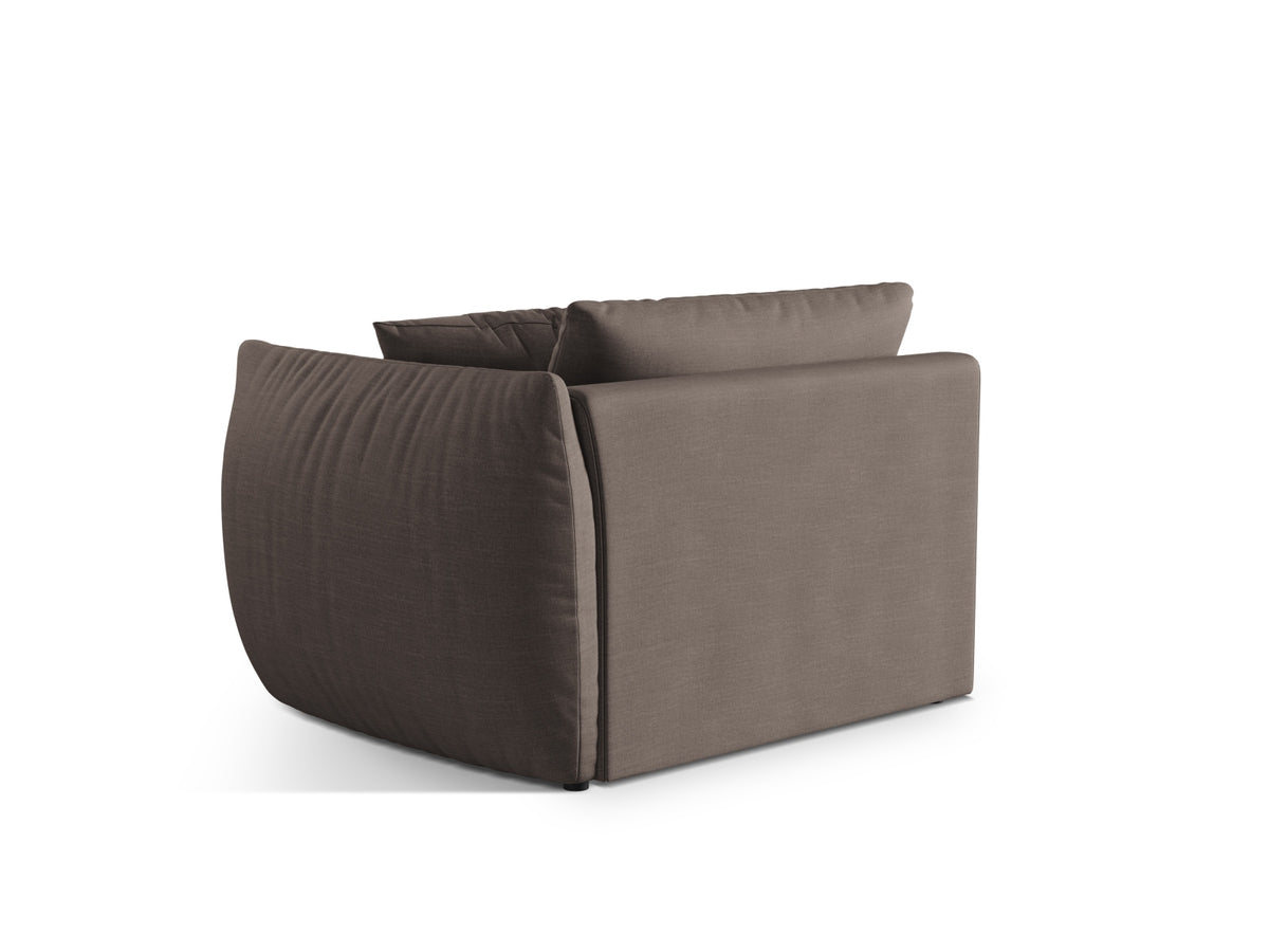 Chris Modul rechts 1 Sitzer in Warm grey-LINS präsentiert im Onlineshop von KAQTU Design AG. Modulares Sofa ist von Micadoni
