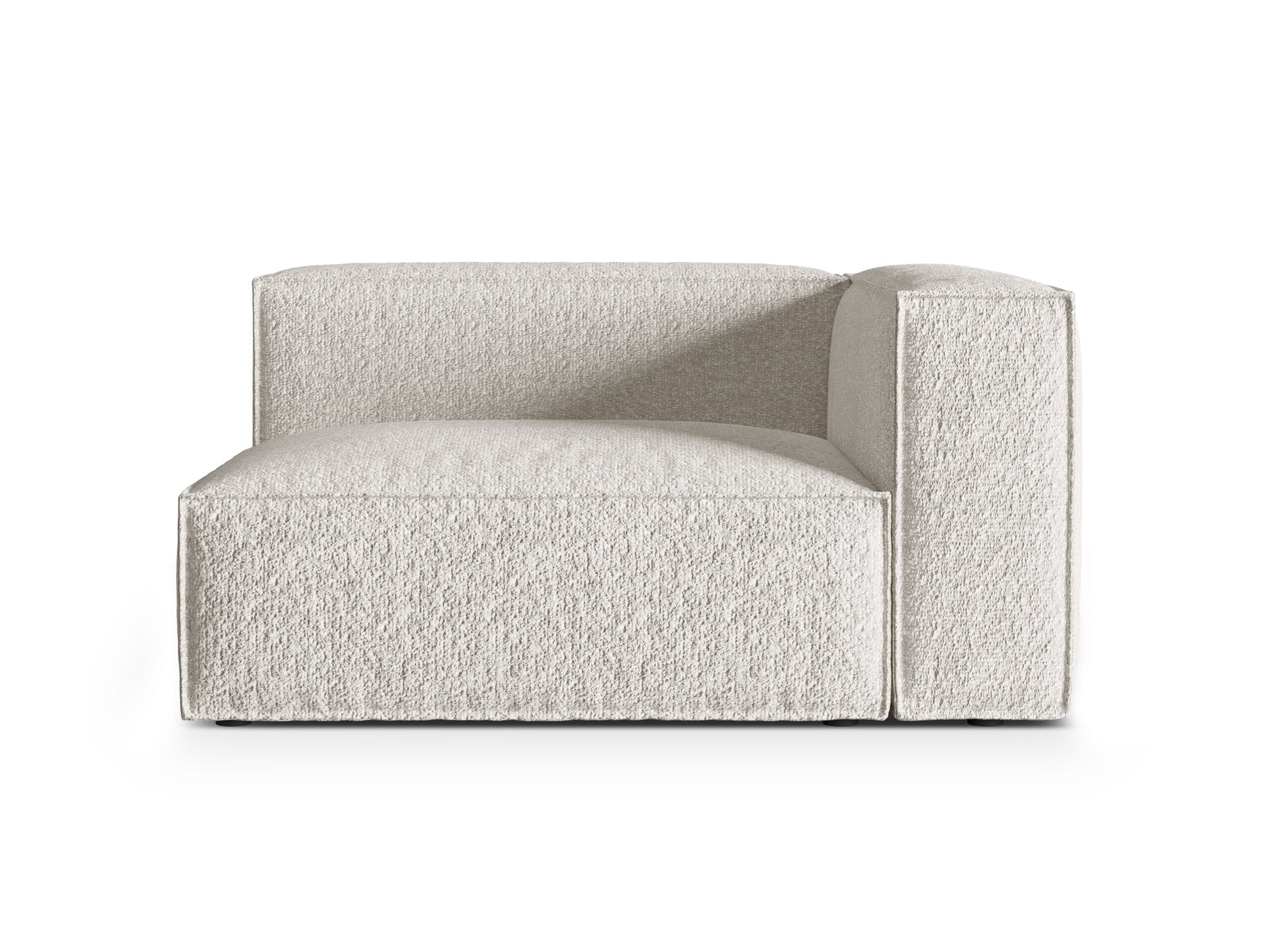 Nuria Boucle rechts Modular Sofa 2 Sitzer in Grey Beige Melange präsentiert im Onlineshop von KAQTU Design AG. Modulares Sofa ist von Micadoni