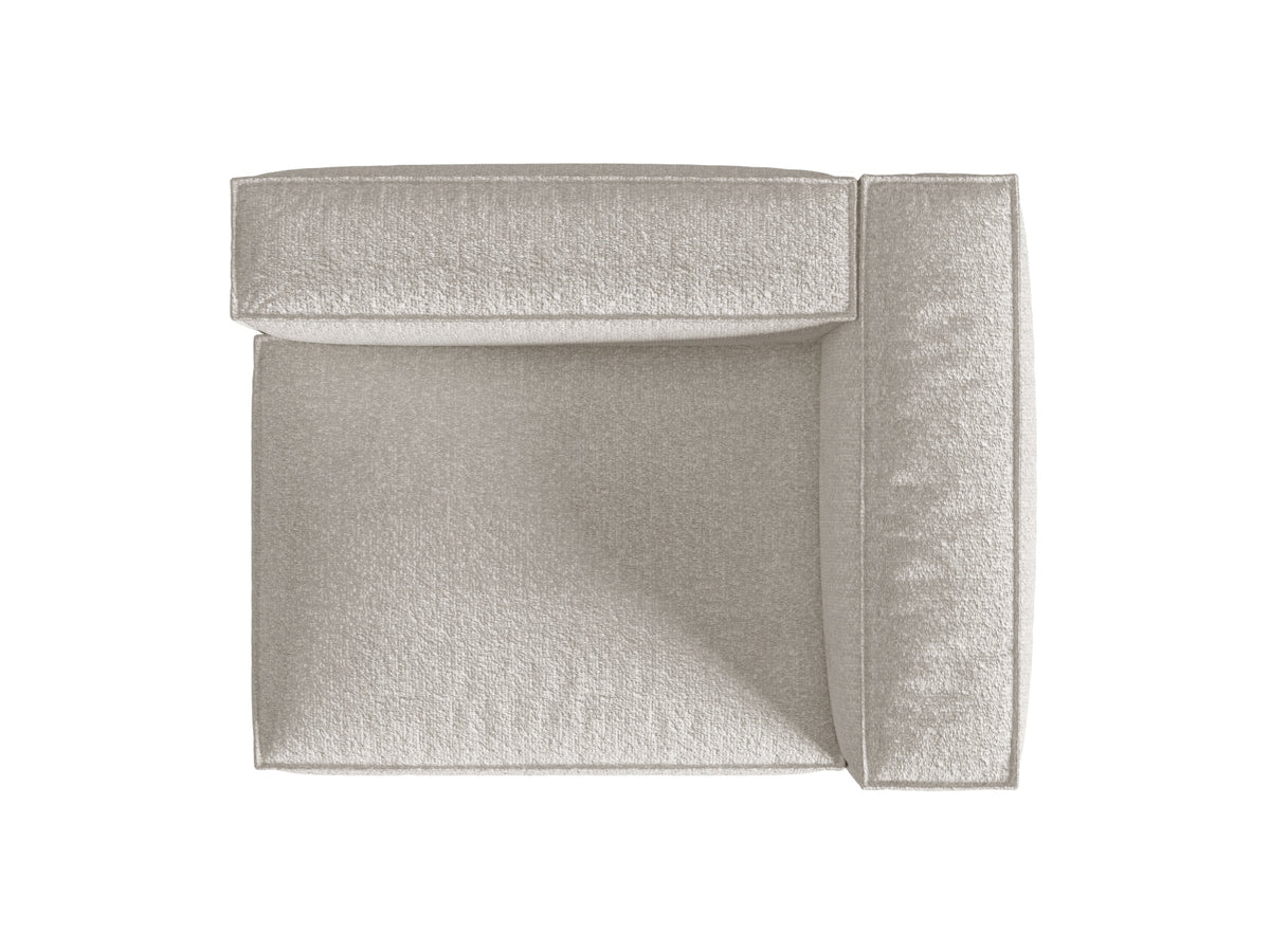 Nuria Boucle rechts Modular Sofa 2 Sitzer in Grey Beige Melange-Monet präsentiert im Onlineshop von KAQTU Design AG. Modulares Sofa ist von Micadoni