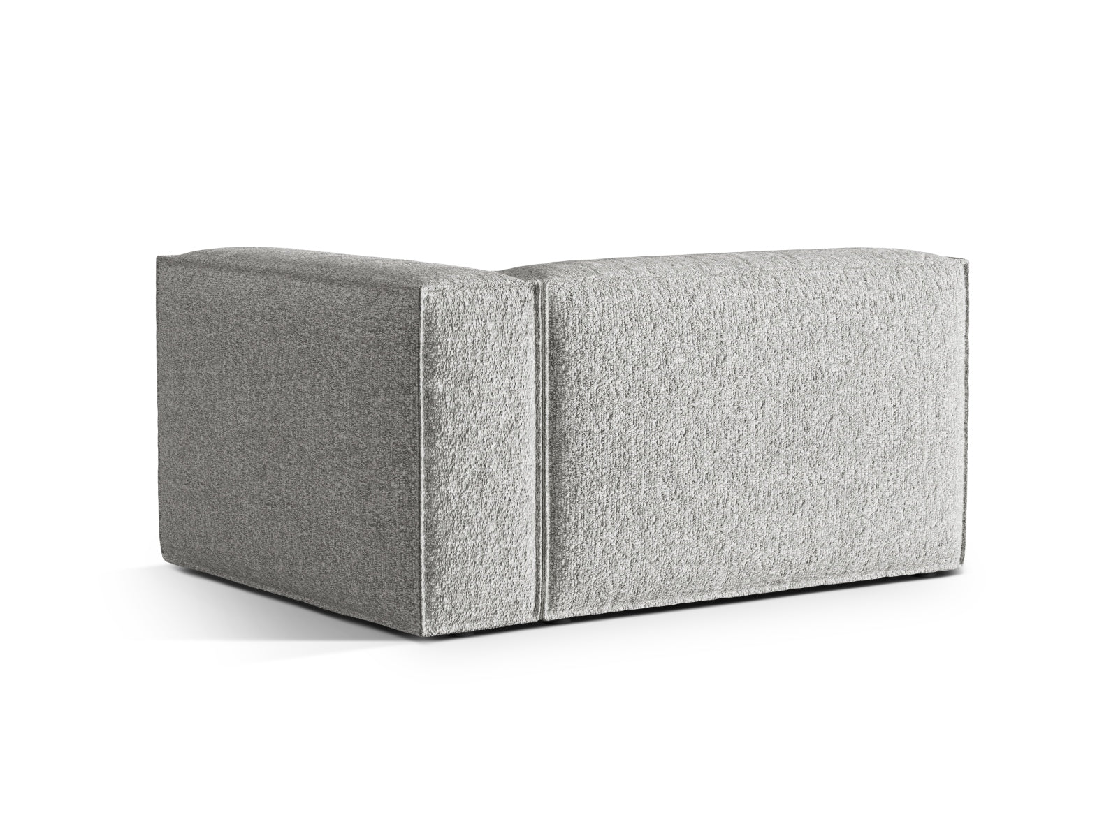 Elegantes Nuria Boucle 2-Sitzer Sofa in Silber-Monet, ideal für moderne Wohnräume, präsentiert von Micadoni.