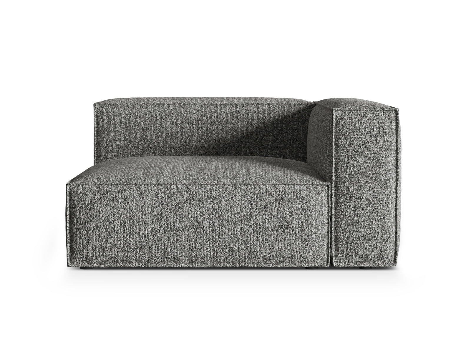 Nuria Boucle rechts Modular Sofa 2 Sitzer in Graphite-Monet präsentiert im Onlineshop von KAQTU Design AG. Modulares Sofa ist von Micadoni